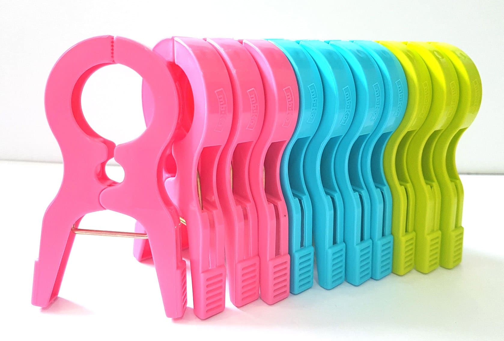 LivingFrom 11 Pack Towel Clips Beach Towel Holders for Chair (Jumbo Size)