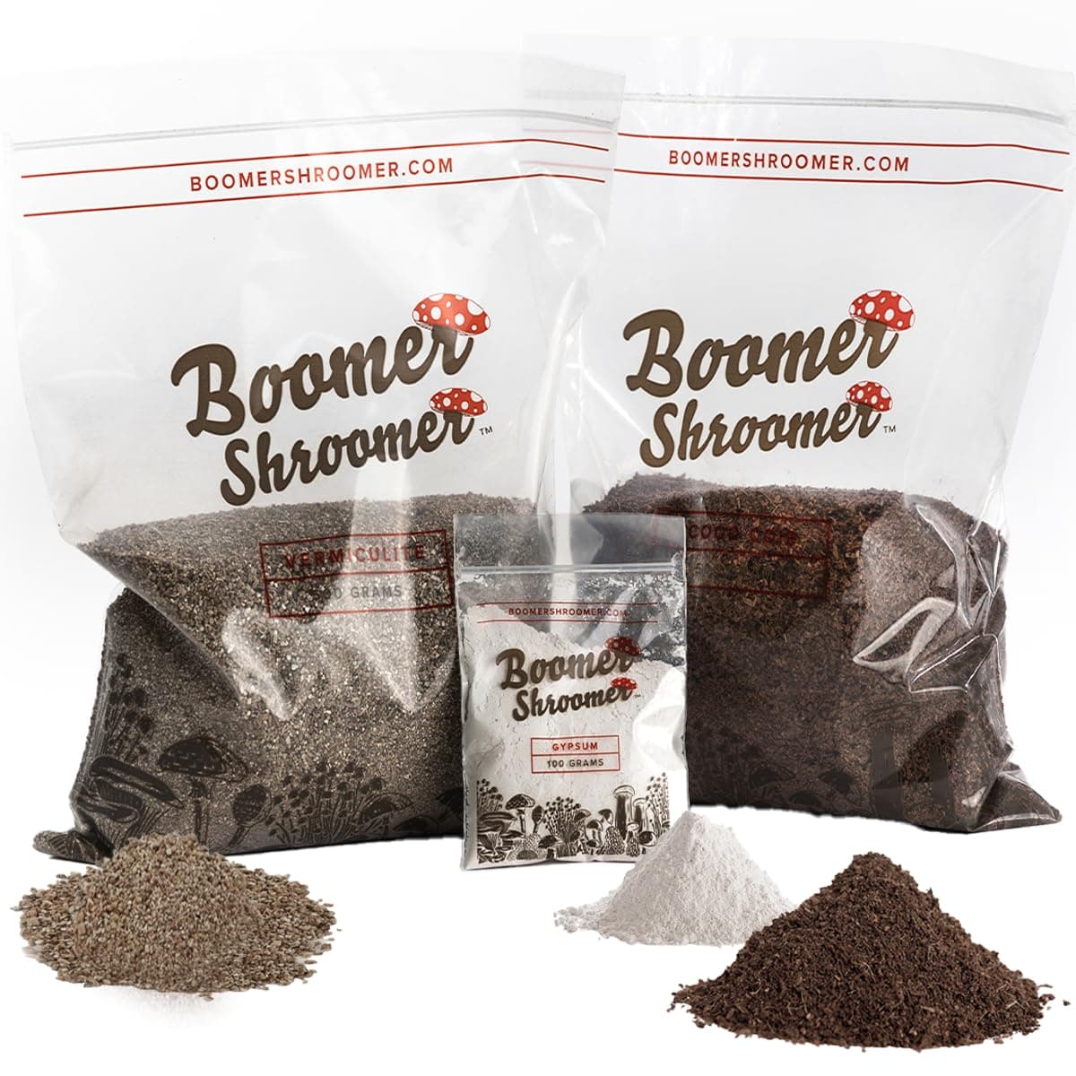 Boomer Shroomer Dry Bulk Substrate for Mushroom Cultivation (Coco Coir, Vermiculite, Gypsum) | Produces 10 Pounds of Pasteurized Substrate, Enough for Two Inflatable Monotub
