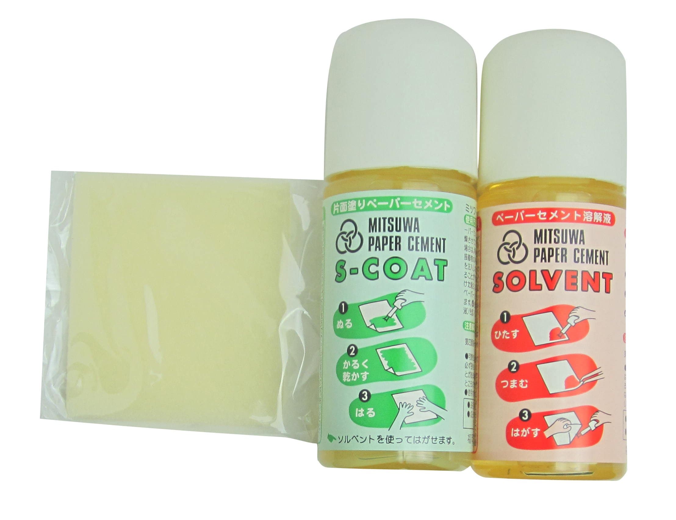 Fukuoka Industry Mitsuwa Paper Cement PS Set Clear Bottle [HTRC 3] (Japan Import)