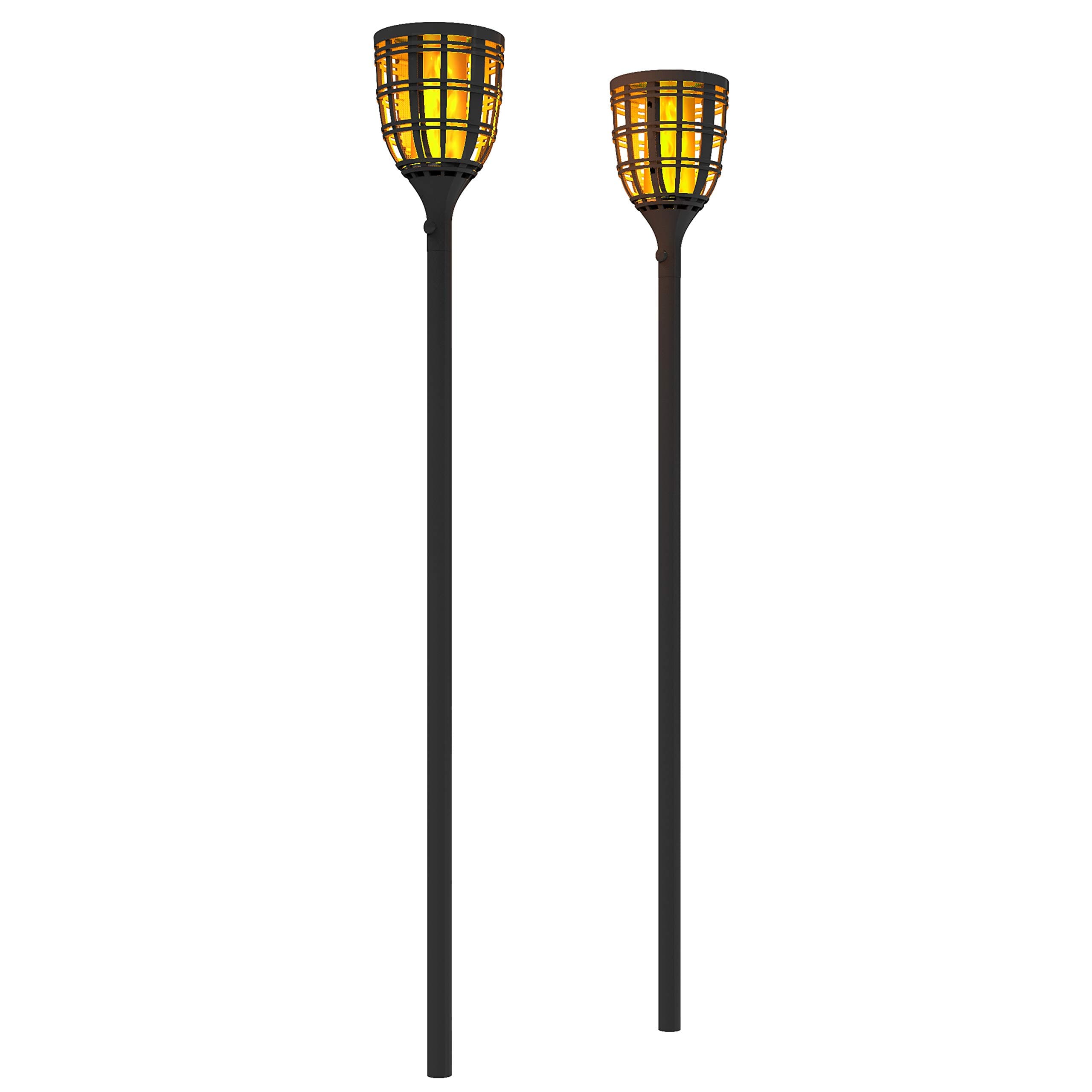 Techko SHL-901 Solar Torch Lights, Black