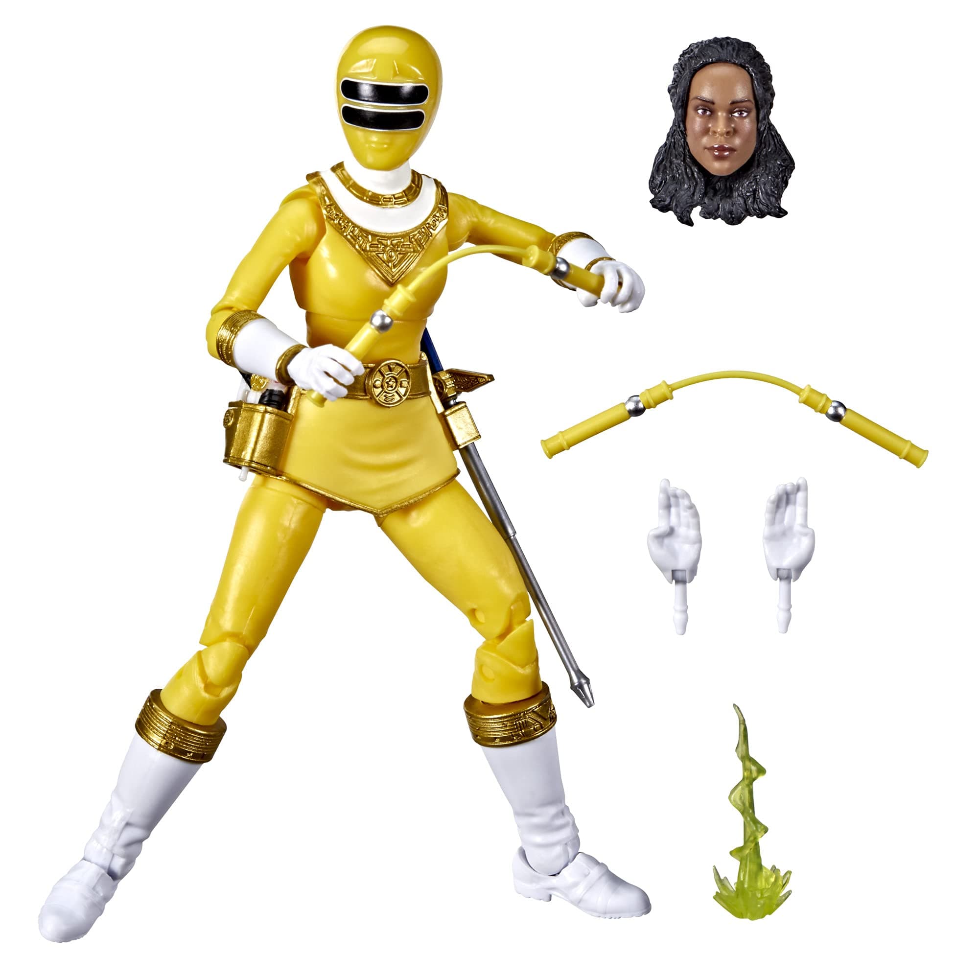 Lightning Collection Zeo Yellow Ranger 6-Inch Premium Collectible Action Figure Toy with Accessories, Kids Ages 4 and Up