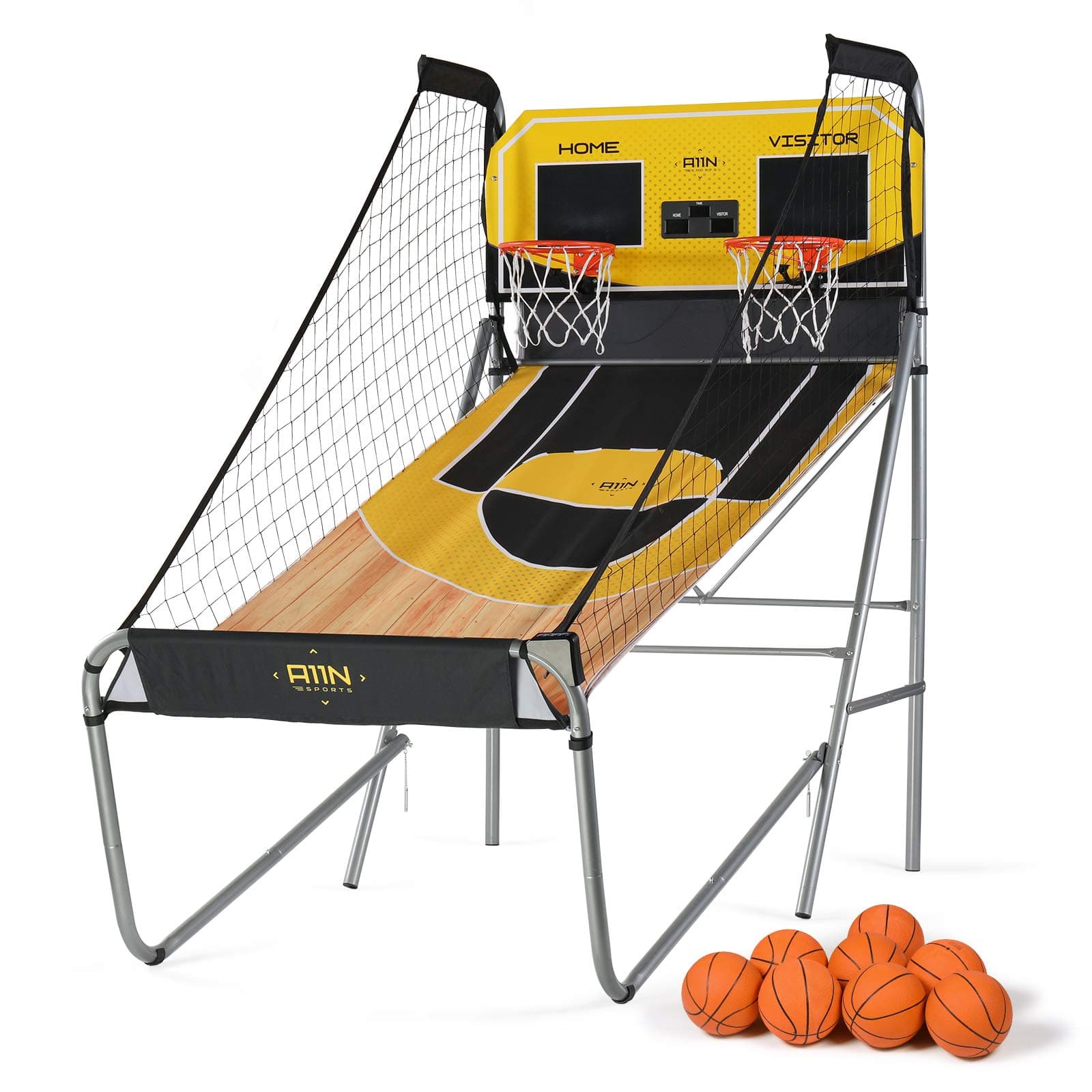 A11N Sharpshooter Dual Shot Basketball Shootout Game with 8 Games & 8 Balls