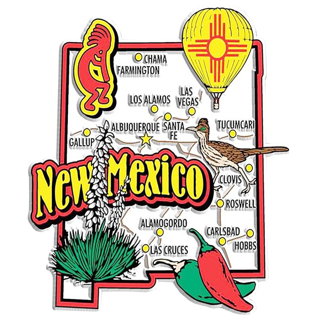 Set of 1 New Mexico Printed Fridge Magnet Set | Magnet for Fridge Decoration | Fridge Magnets Refrigerator Stylish Set Kitchen | Funny Fridge Magnets