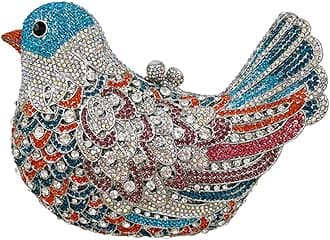 Womens Evening-Bag Chain Luxury-Handbag Rhinestone Wedding Ladies Clutch-Purse Bird