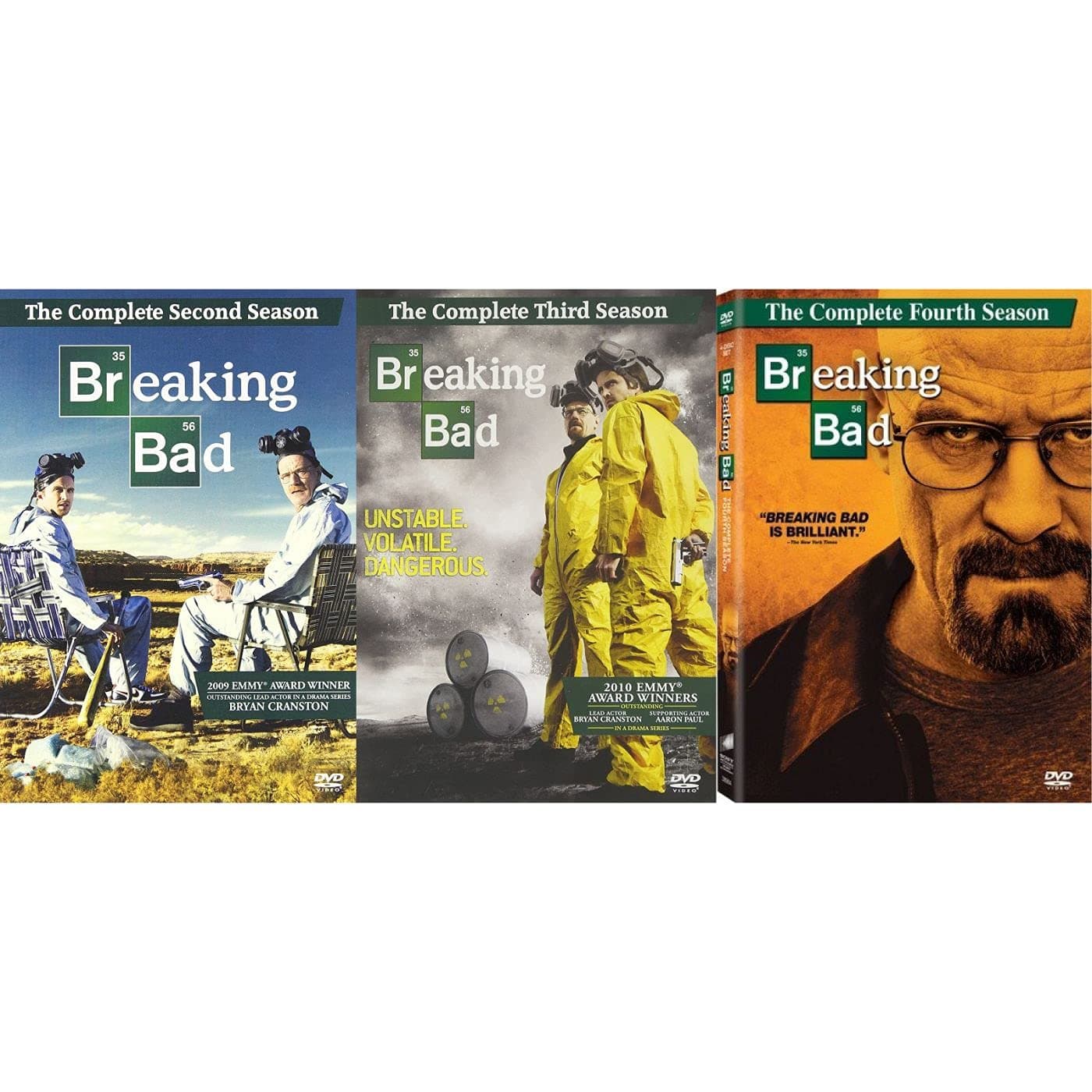 Breaking Bad Complete Seasons 2 / 3 / 4 (9 Disc DVD Set - All 39 Episodes - 30.5 Hours) - Bryan Cranston (Emmy Award Winner), Aaron Paul, Anna Gunn, RJ Mitte, Betsy Brandt, Dean Norris, Bob Odenkirk
