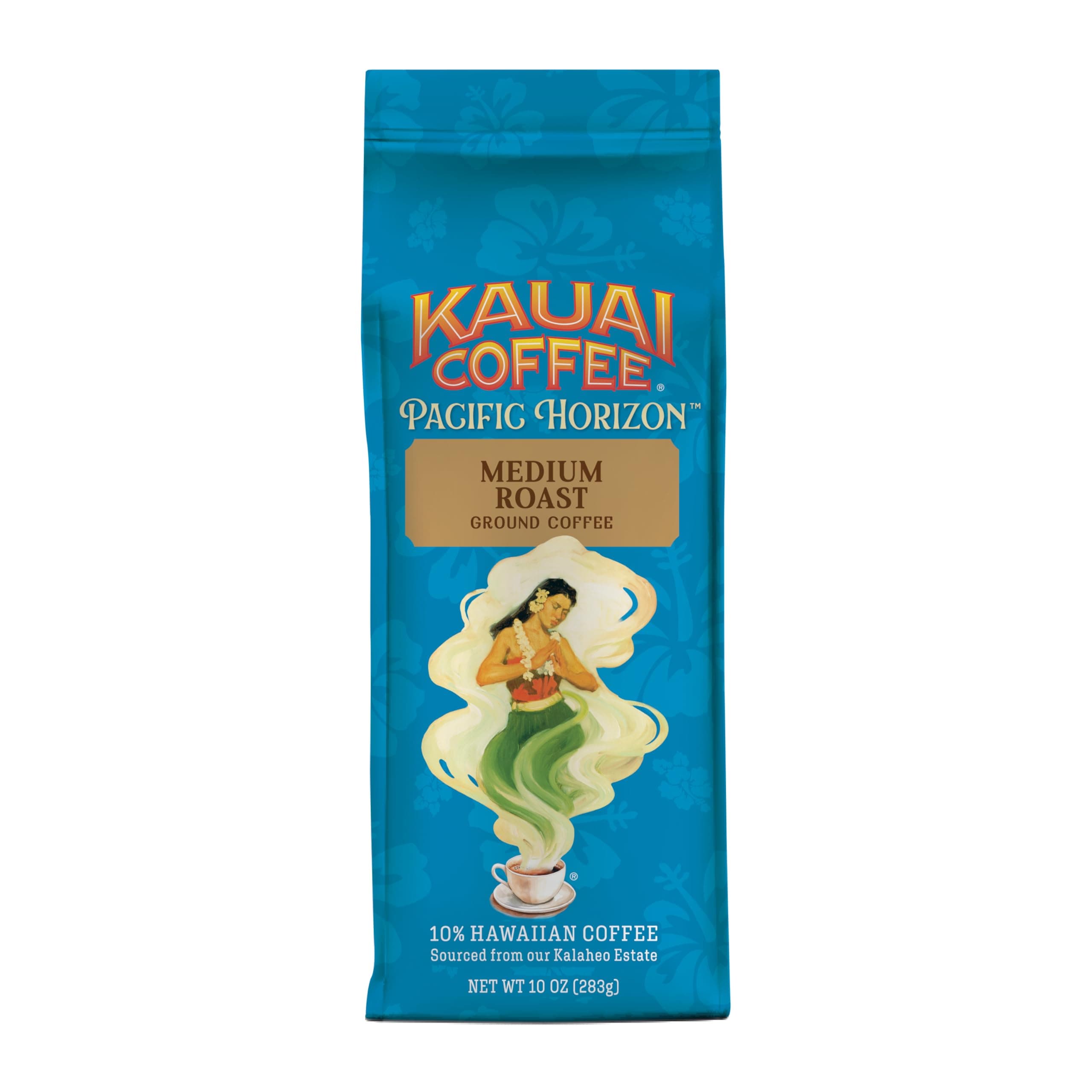 KAUAI COFFEE Hawaiian Ground , Koloa Estate Medium Roast (10 Ounce) - Gourmet Arabica From Hawaii's Largest Grower, Bold, Rich Blend