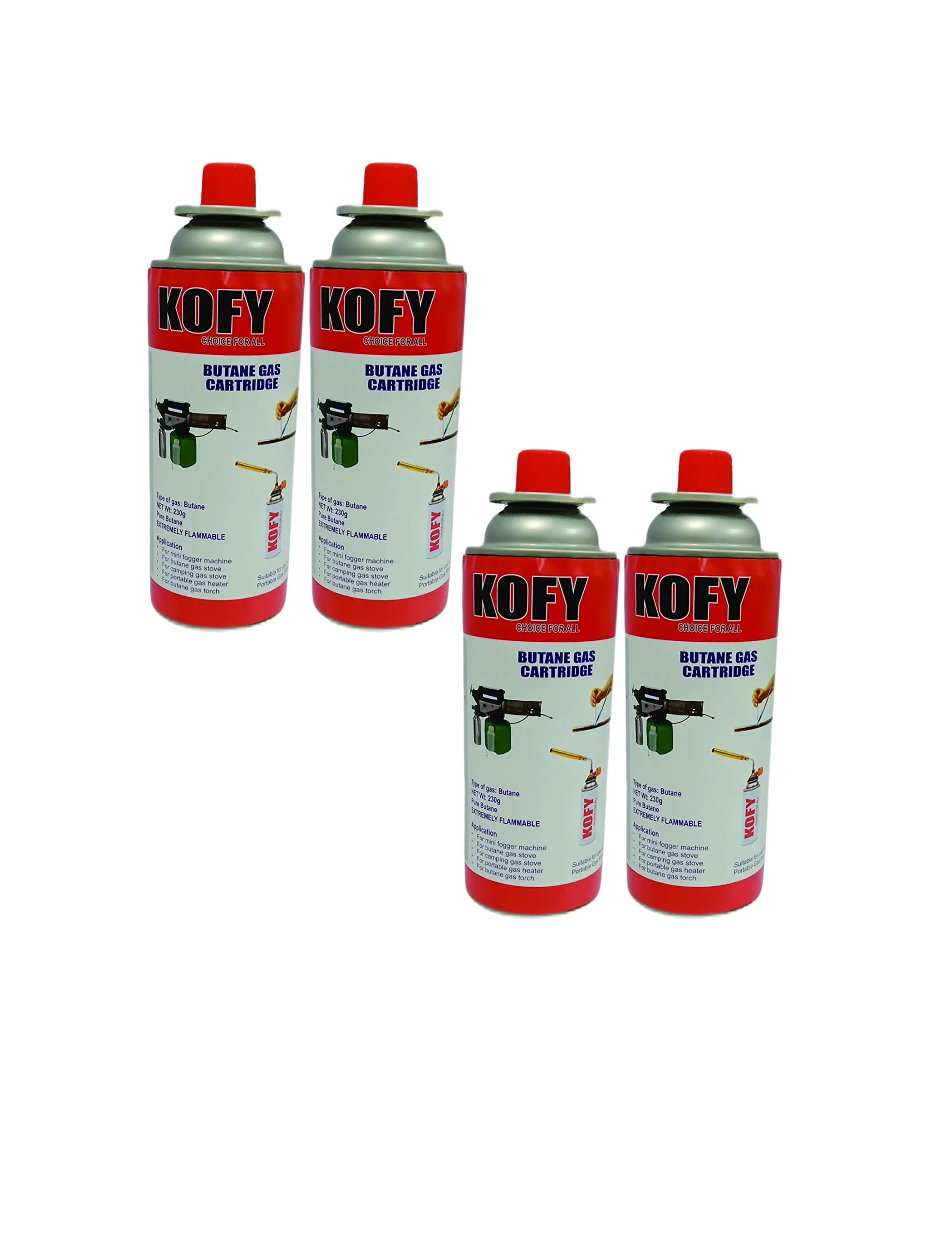 Kofy Pure Butane Fuel Can For Soldering/Camping/Flame Torch/Stove Gas can 500 Ml (4)