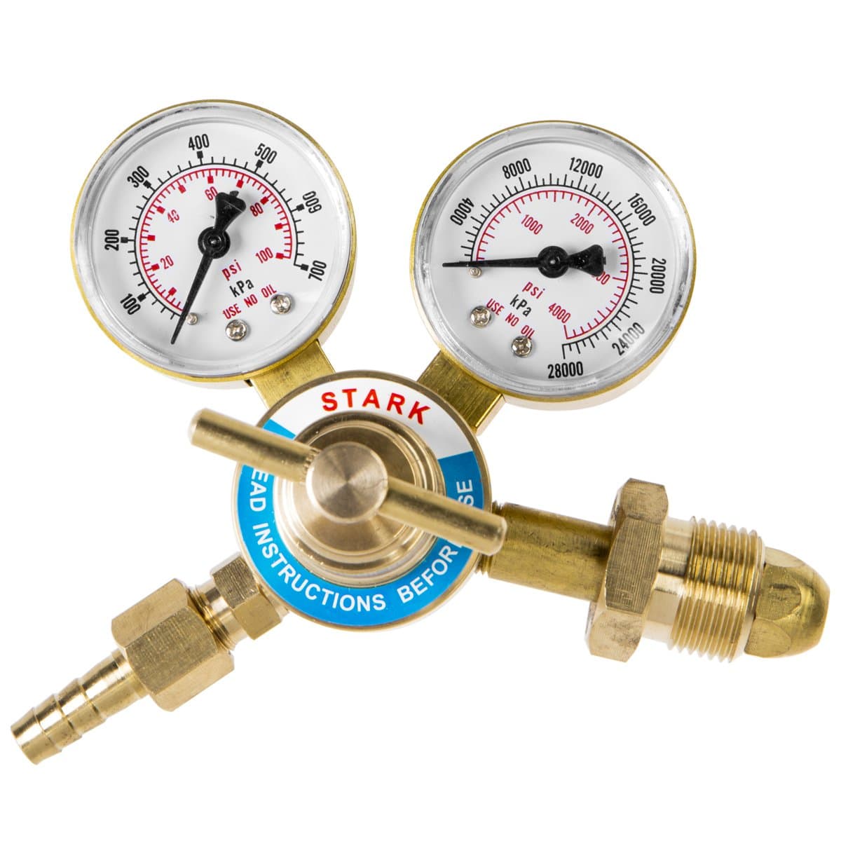 STKUSA Welding Nitrogen Regulator with Pressure Gauge CGA-580 Inlet Connection and 9/16-Inch Outlet Connection (55092)
