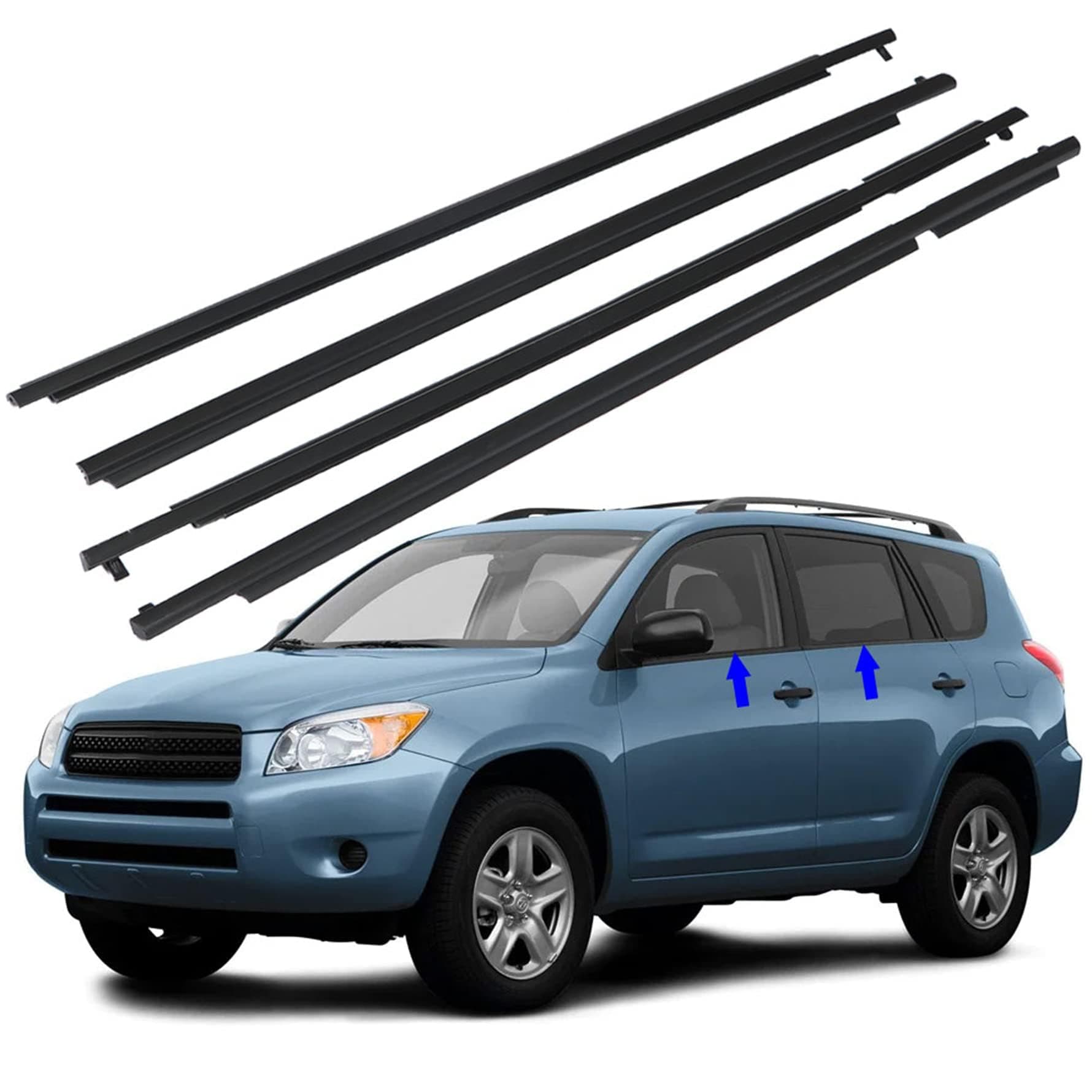 Outside Window Weatherstrip Moulding Trim Seal Belt Replacement for 2006-2008 RAV4