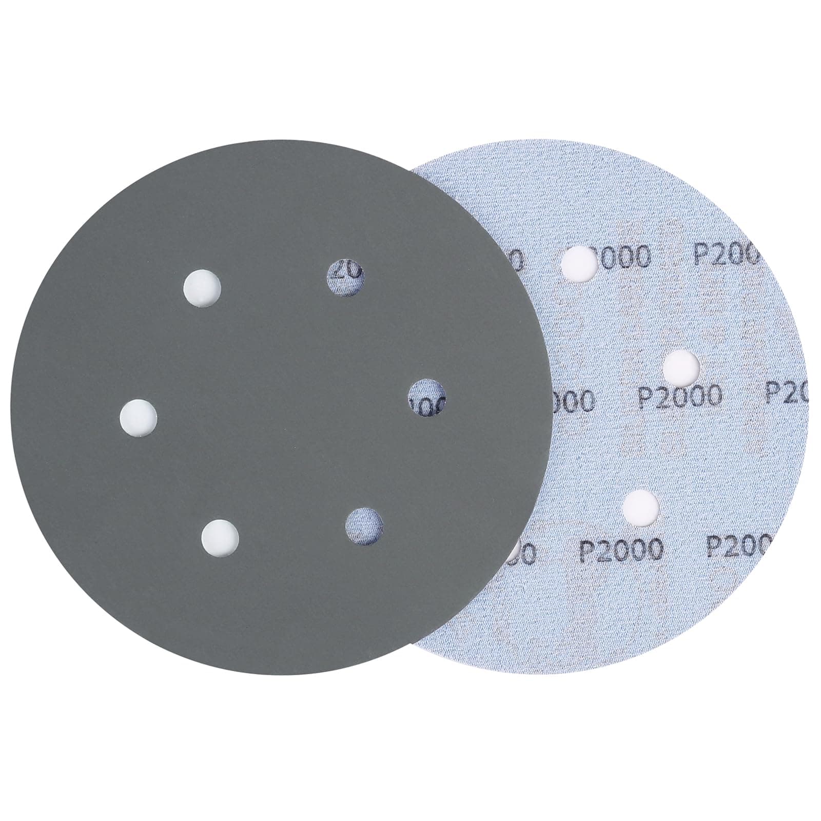 150mm Wet Dry Sandpaper 2000 Grit, 6 Inch Hook and Loop Sanding Disc 150mm Sand Paper for Polishing(25Pcs)