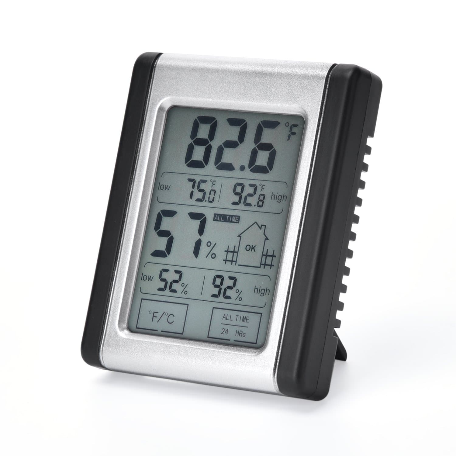 Digital Hygrometer Thermometer Humidity Temperature Monitor Portable Indoor Outdoor with ℃/℉ Switch, MIN/ MAX Records, for Home, Babyroom, Greenhouse, Office, Basement, Guitar Room, etc (Mini)