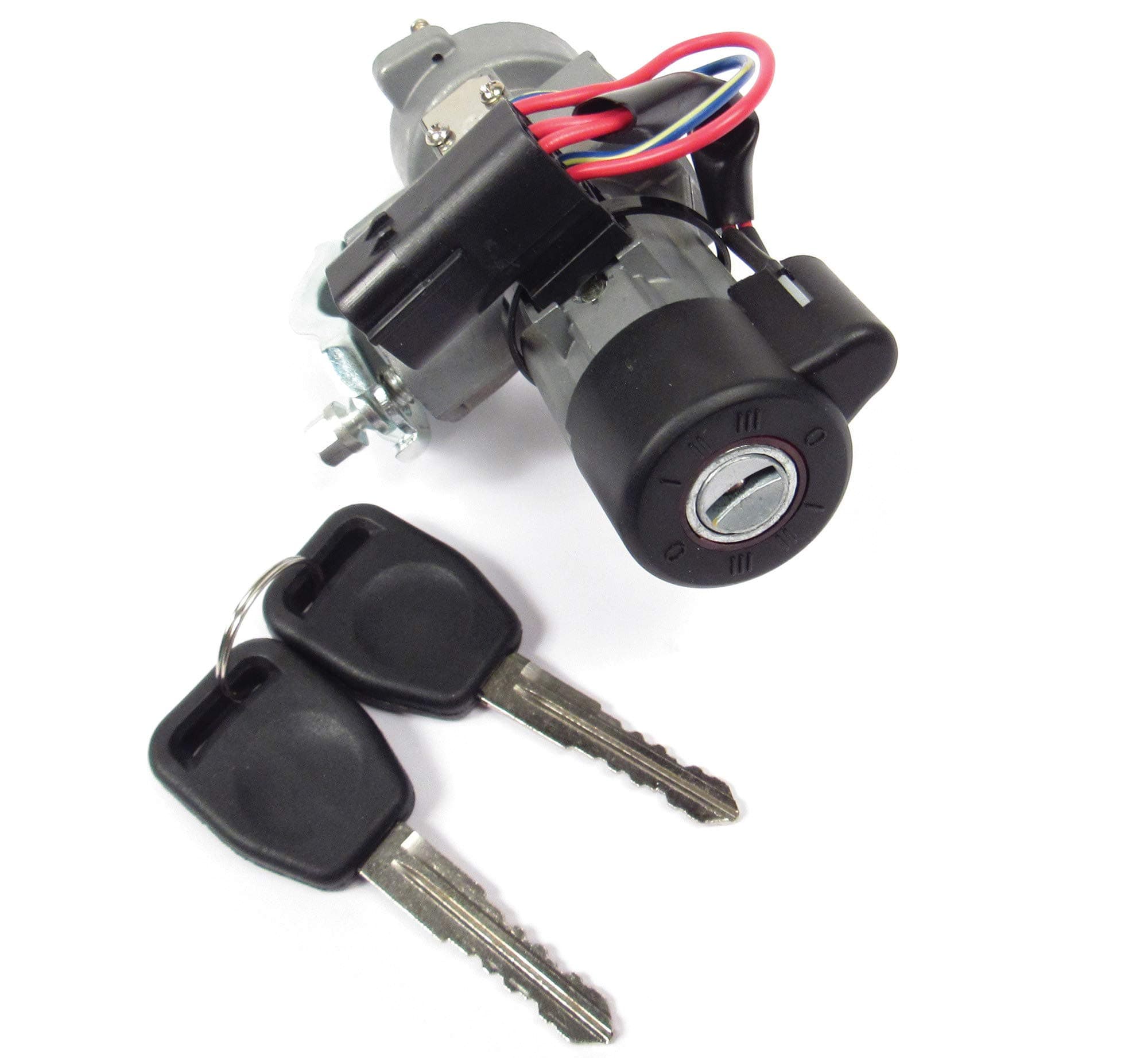 Atlantic British Ltd. Ignition Lock Switch Retrofit Replacement Kit Of QRF000080 With Two (2) Spare Keys For Land Rover Discovery 2 (No Key Programming Required)