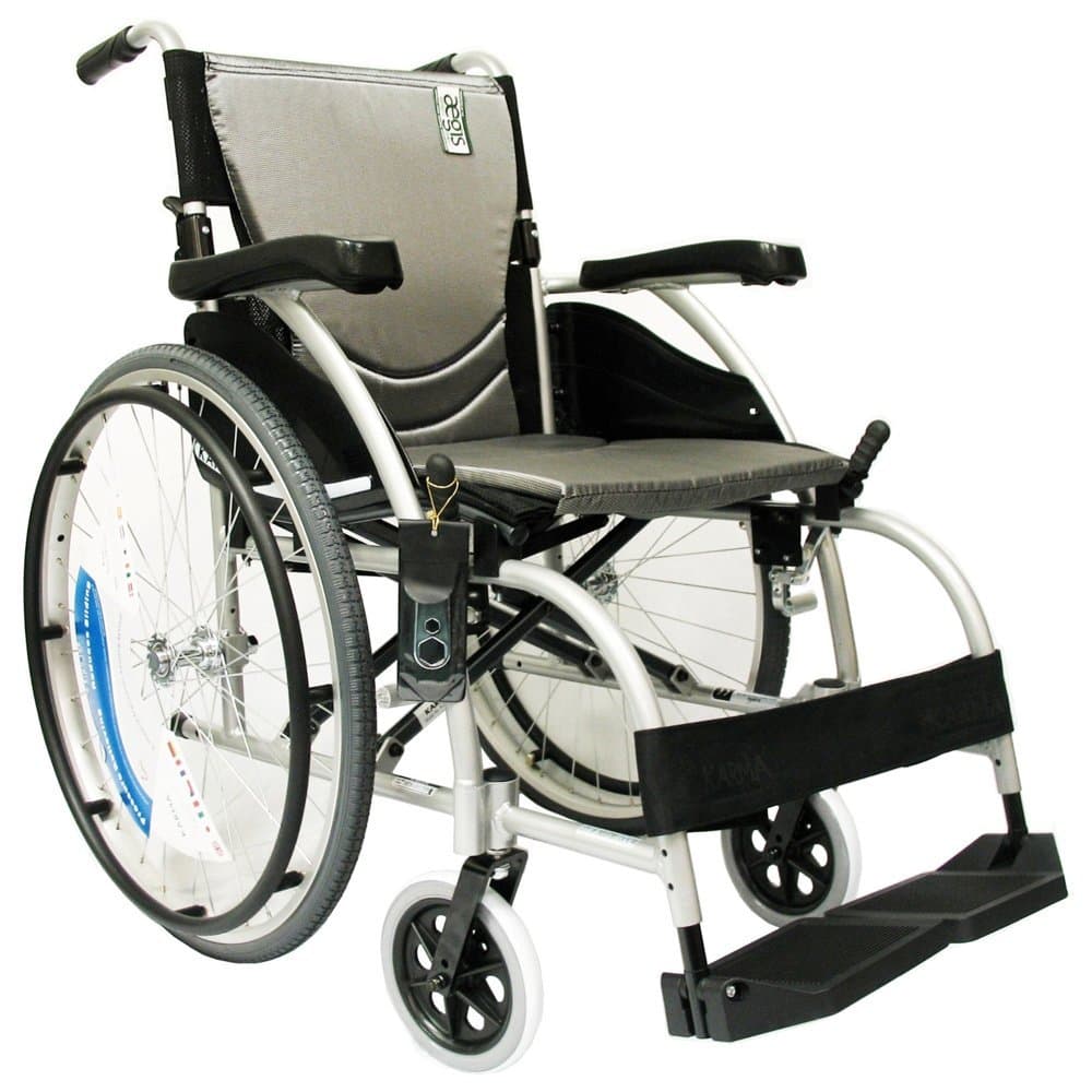 Karman Healthcare105 Ergonomic Ultra Lightweight Manual Wheelchair, Pearl Silver, 16 Inches Seat Width