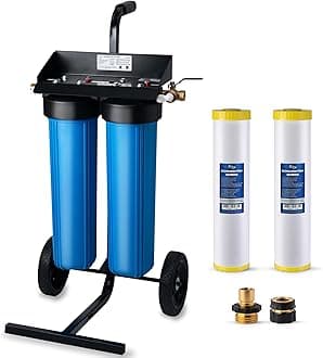 Spotless Water System for Car Wash, Deionized Water System with Bypass Valve & Rolling Cart, Spot Free Solutions for All Vehicles, Motorcycles, RV, Bikes, Boats, and Yachts, Model: WGB22BD-BP