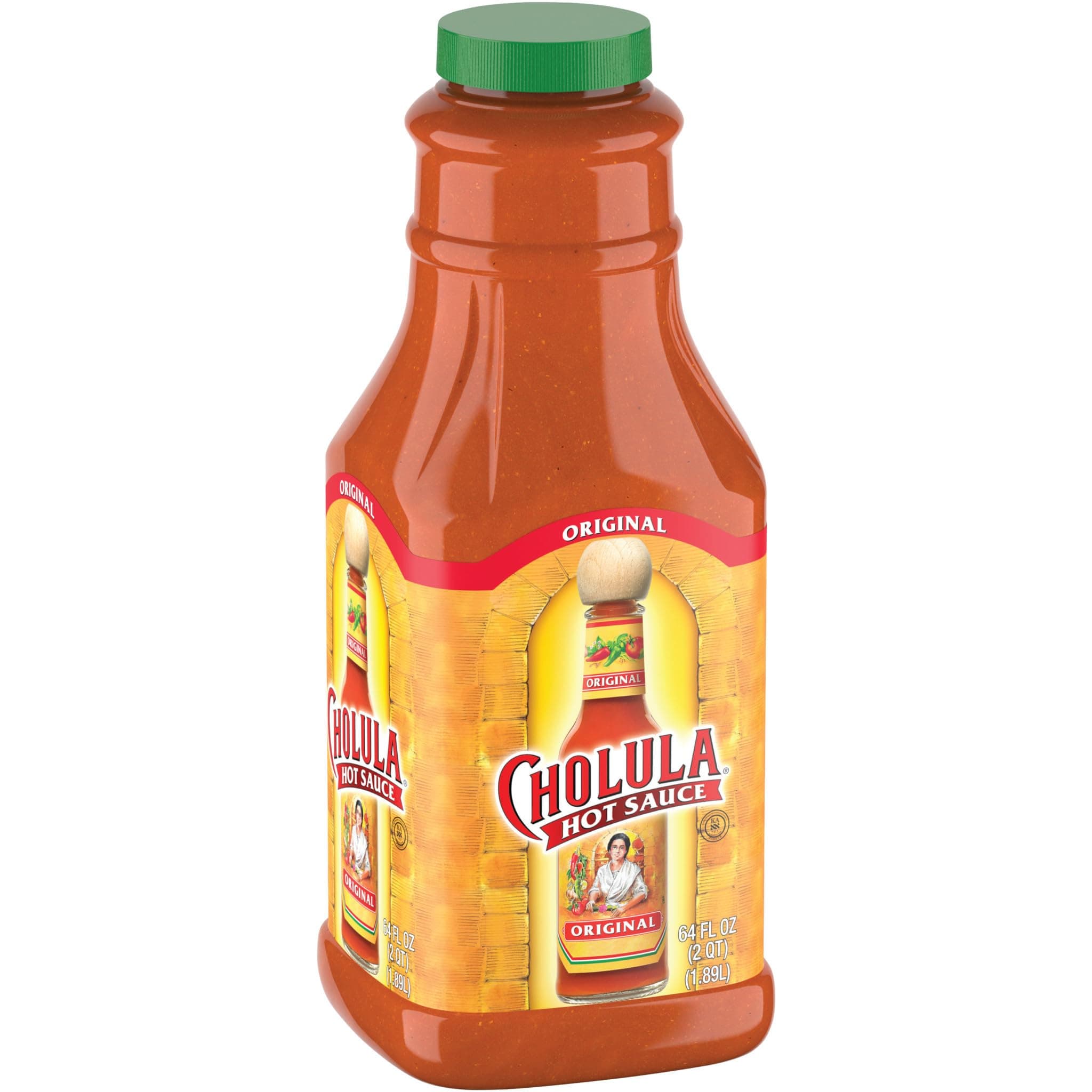 Original Hot Sauce, 64 fl oz - One 64 Fluid Ounce Bulk Container of Hot Sauce with Mexican Peppers and Signature Spice Blend, Perfect with Tacos, Eggs, Wings, Chicken and More
