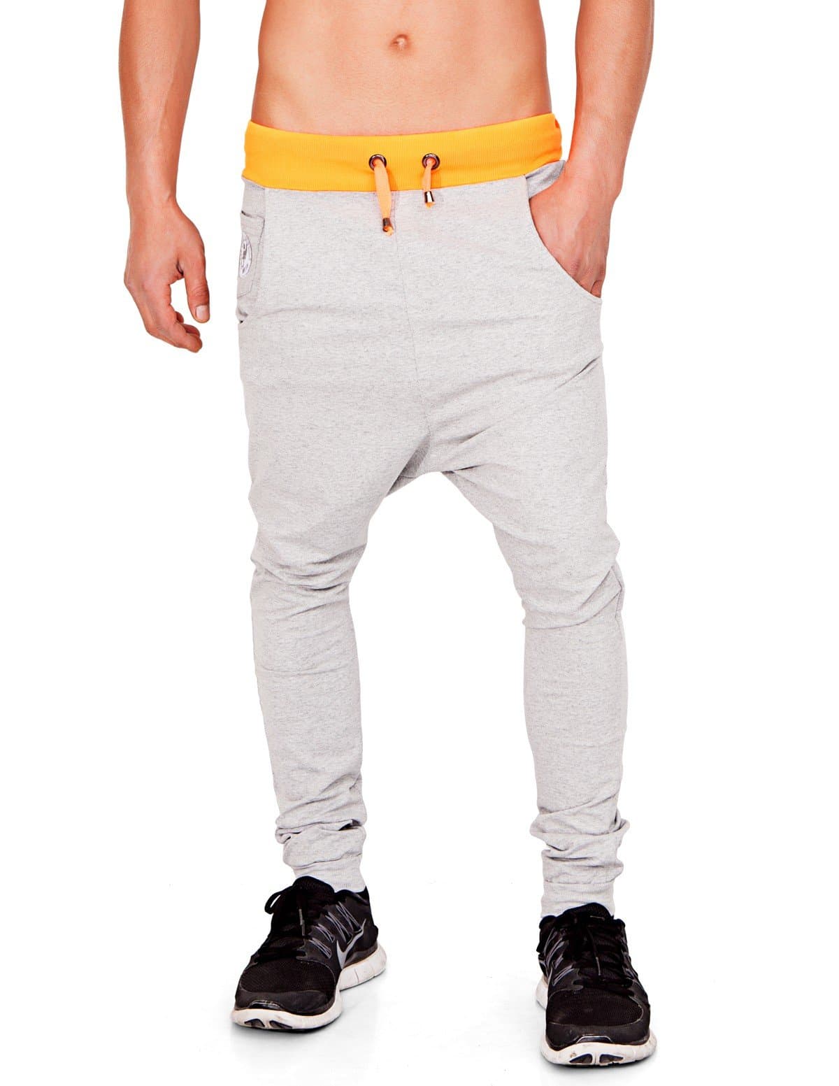 Chick Rebelle Men's Harem Sweatpants 2064 S Hellgrau/Neonorange