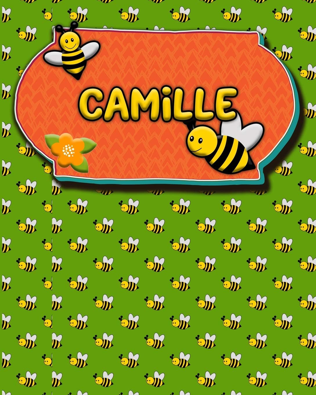 Handwriting Practice 120 Page Honey Bee Book Camille: Primary Grades Handwriting Book K-2