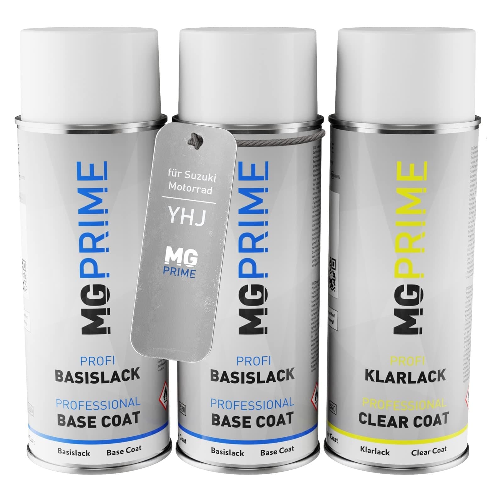 MG PRIMEMotorcycle paint Spray can set for Suzuki Motorrad YHJ Candy Napoleon Blue Mic Primer base coat clear coat spray can 400ml