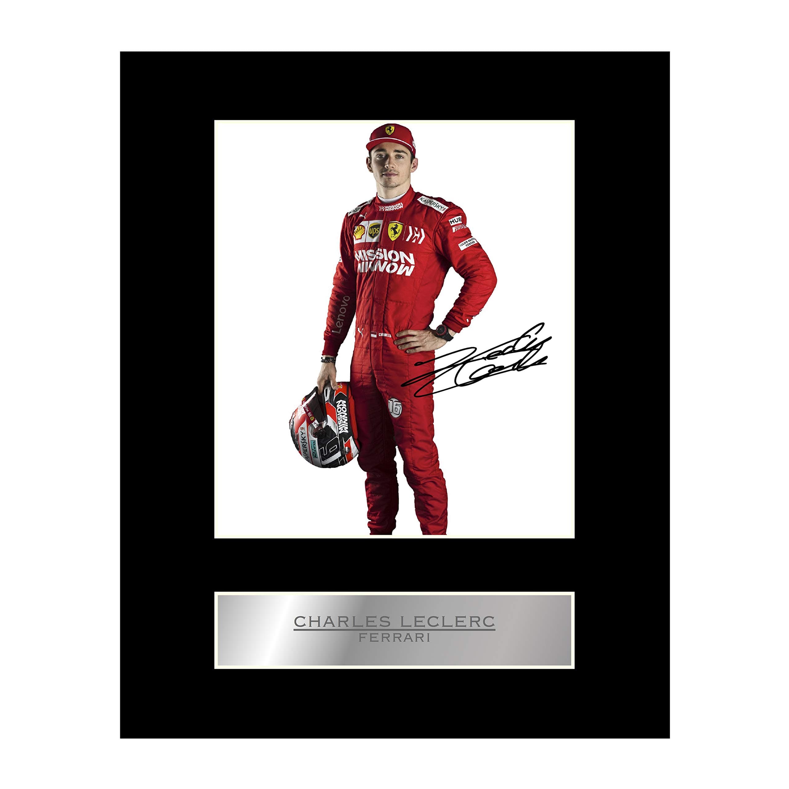 Charles Leclerc Signed Mounted Photo Display Ferrari F1 Autographed Gift Picture Print