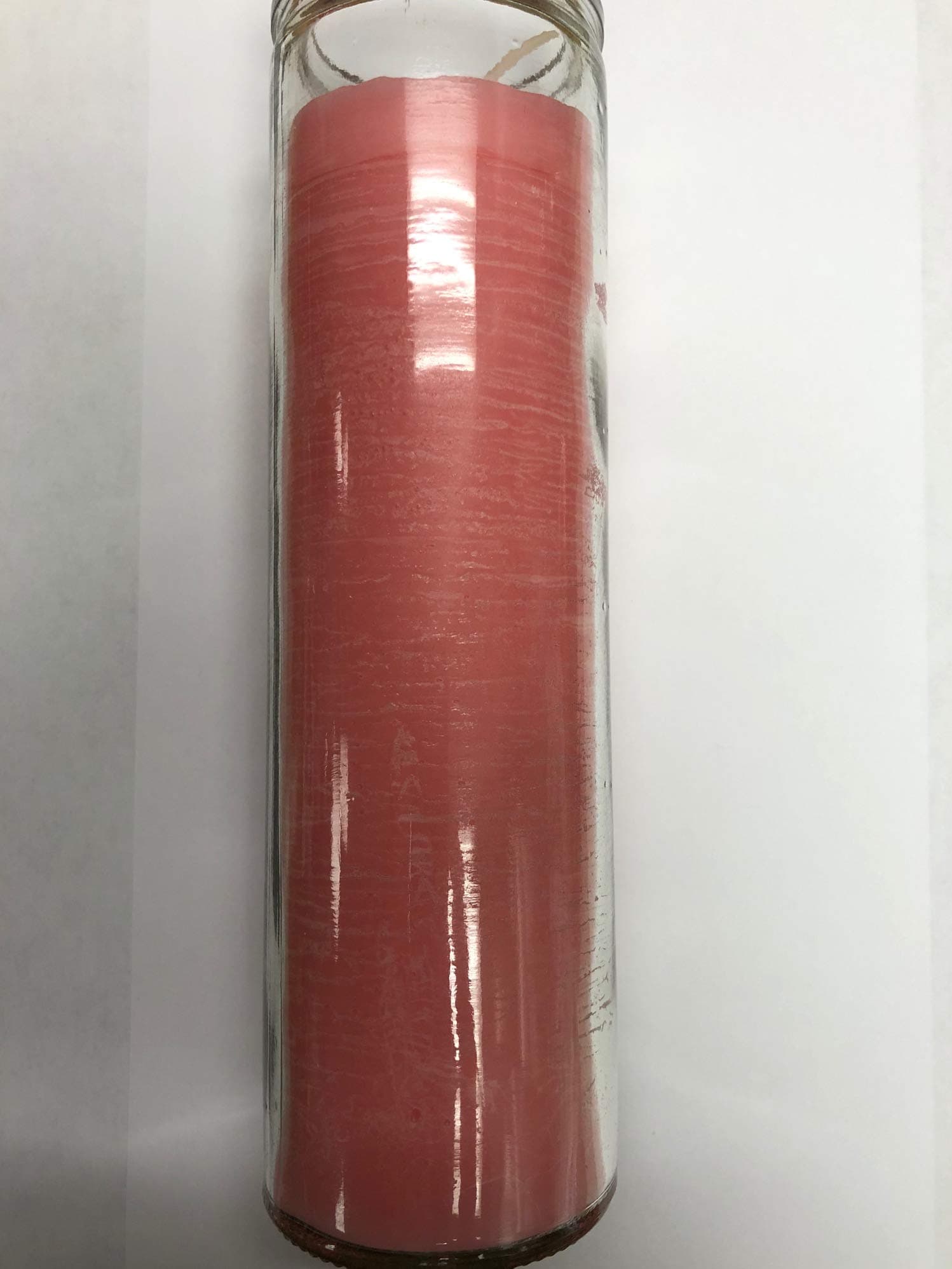 Pink 7 Day Unscented 1 Color Candle in Glass