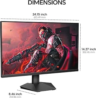 KOORUI Gaming Monitor, 27" 200Hz Fast IPS, FHD HDR400 Display Computer Monitor, 1ms PC Screen, 90% DCI-P3, Adaptive Sync, 75x75 mm VESA Mountable, Tilt Adjustable, HDMI 2.0, DP 1.4