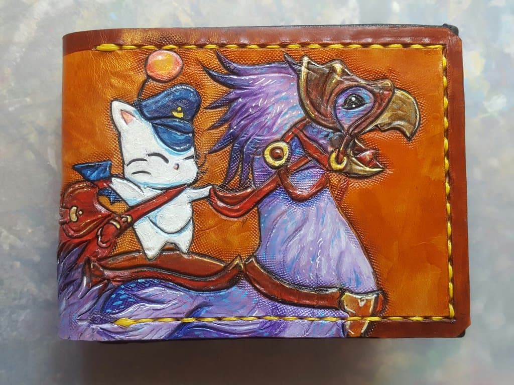 FF14 Chocobo Rider and Moogle Leather Wallet