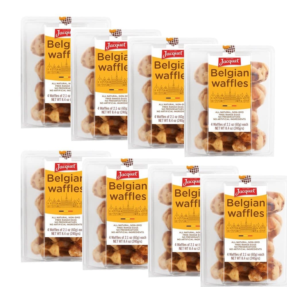Jacquet Belgian Butter Waffles 8.4 oz (Pack of 8)