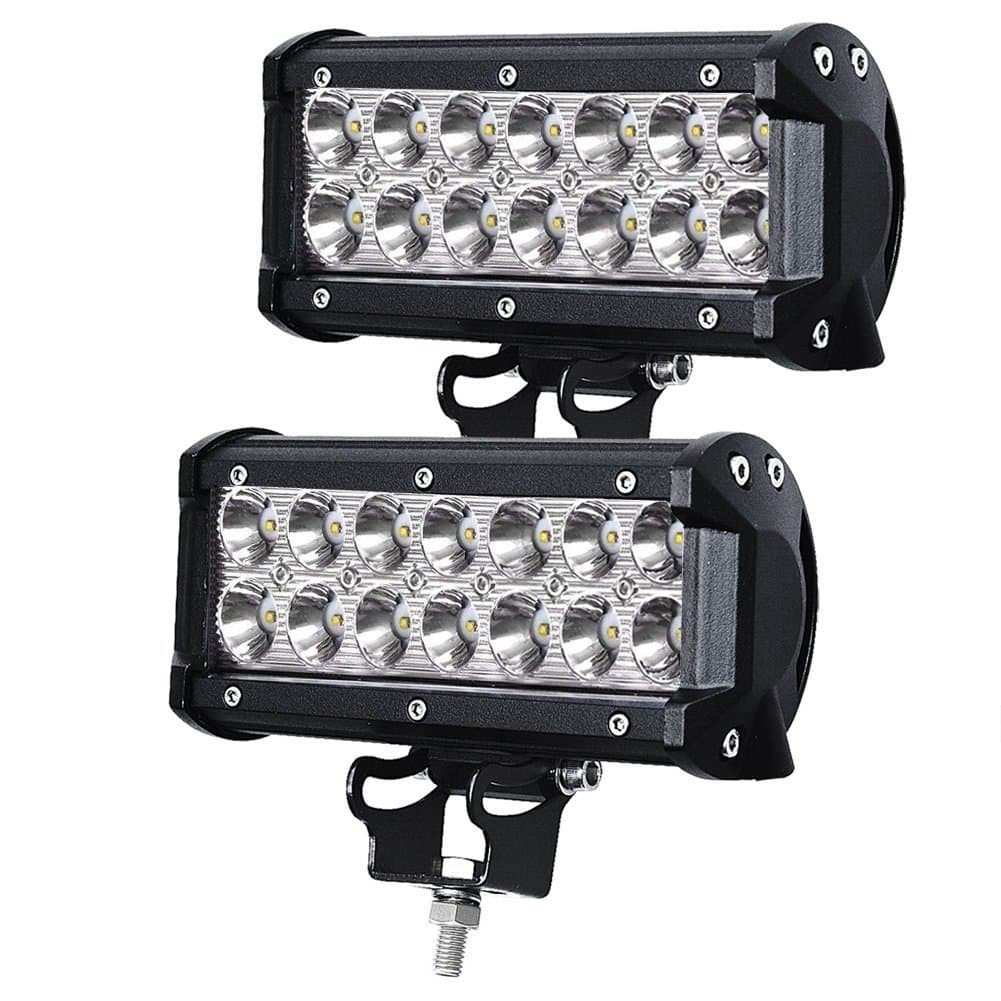 JieHe 2X White DC 12V Led Work Light 12-LED Daytime Running Light DRL 36W 3600LMS Spot Lights for Trucks ATV Tractor/Spot Cars 12V 36V Off Road Lights Bar [Energy Class A+++]