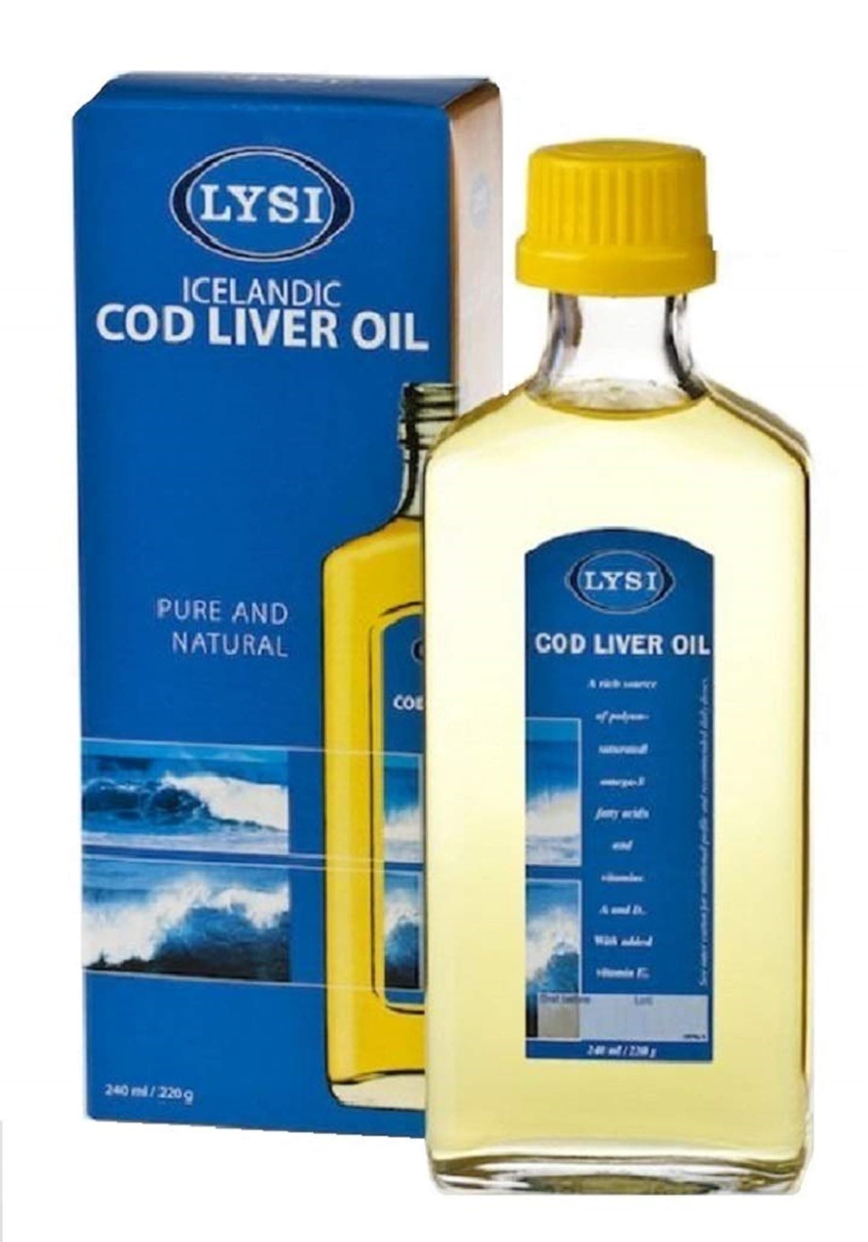 Icelandic Fish Cod Liver Oil 240 Milligram Liquid Natural Flavour From 6 Months Onwards