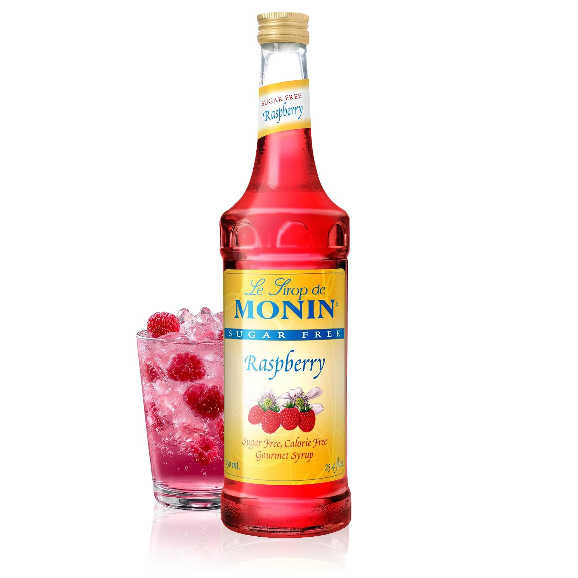 Monin Sugar Free Raspberry Syrup, 750 ml