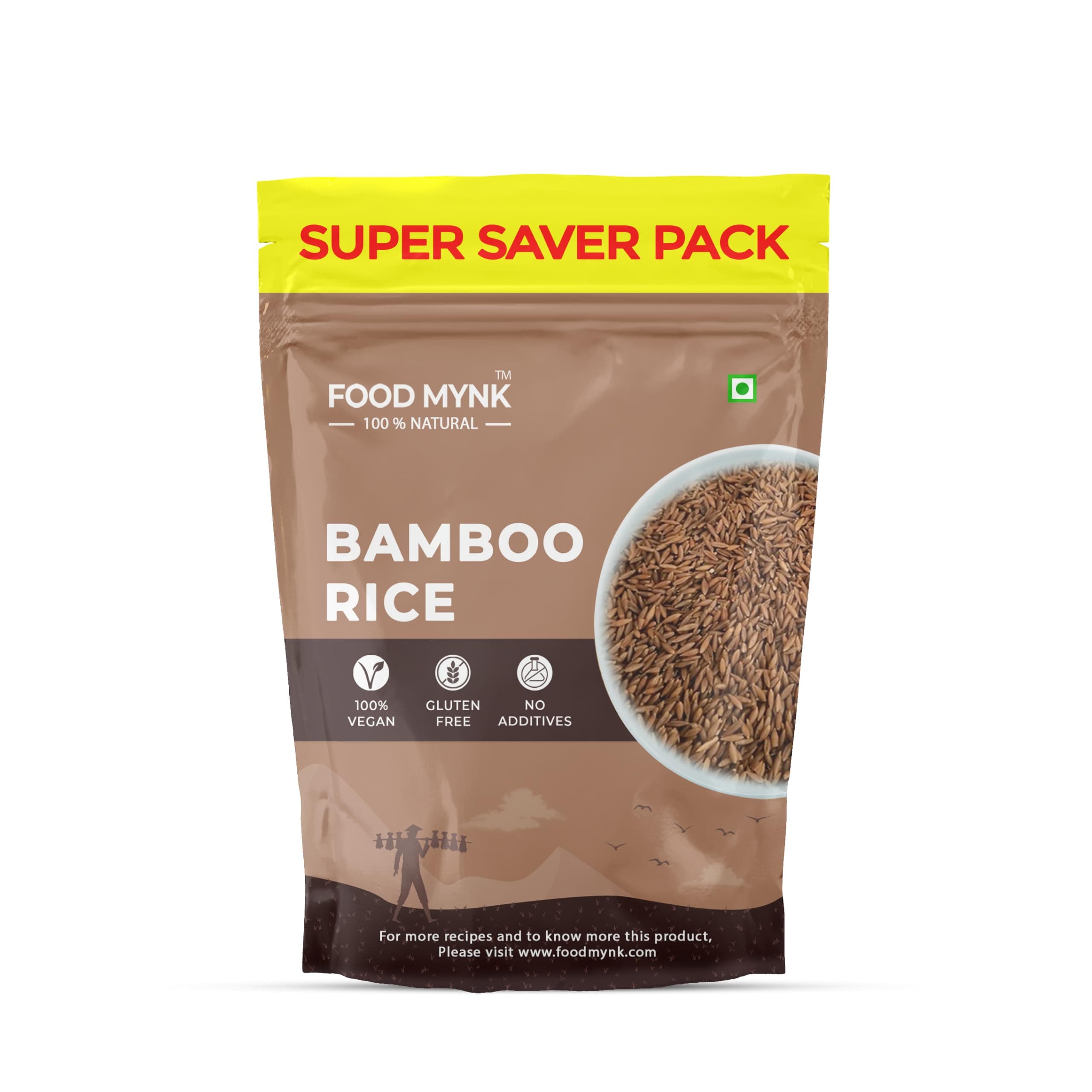 Bamboo Rice (500g) | Moongil Rice | Moongil Arisi | Wild | Veduru Biyyam | Mulayari | Bidirina Akki | Bambu Tandula (500g)