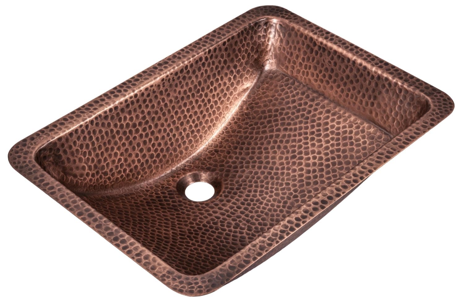 Monarch Abode 21-inch Hand Hammered Pure Copper Venetian Dual Mount Drop-in B...