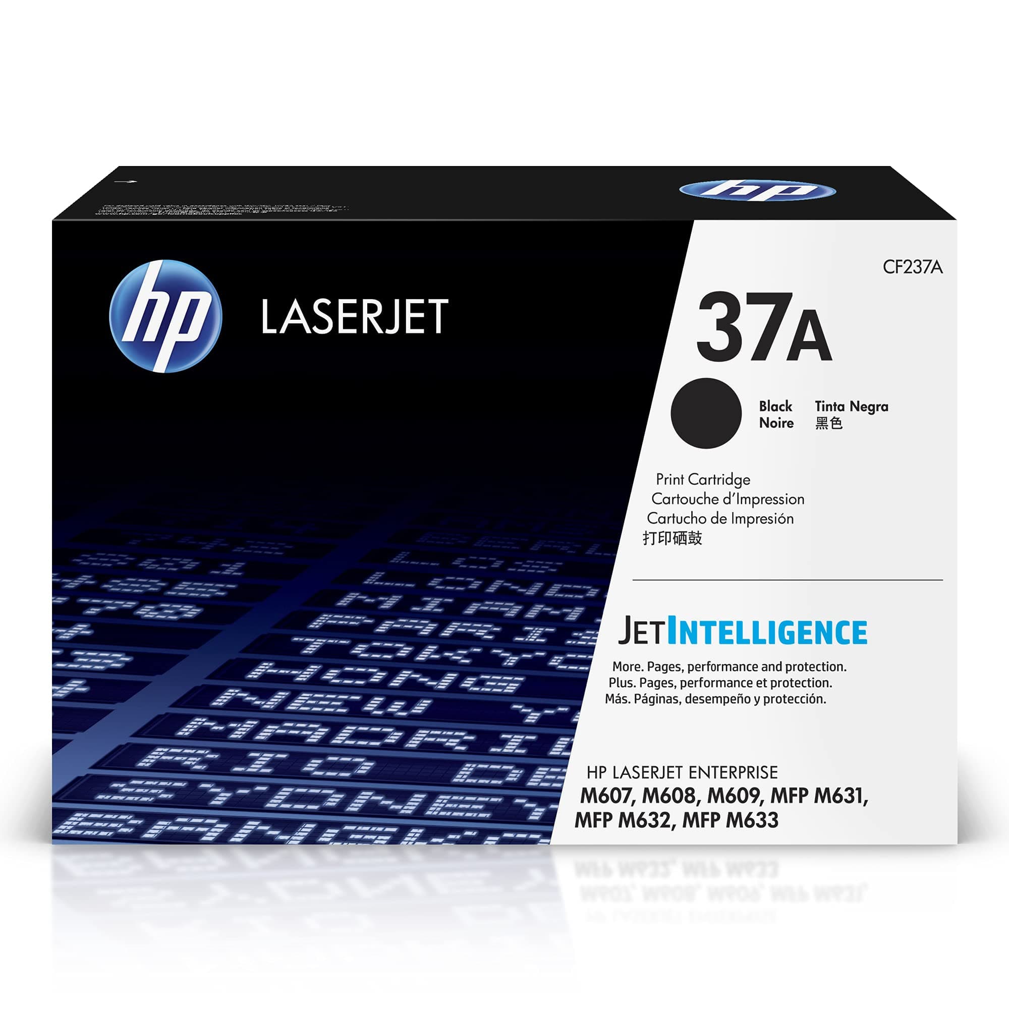 HP 37A Black Toner Cartridge | Works LaserJet Enterprise M607, M608, M609 Series, LaserJet Enterprise MFP M631, M632, M633 Series | CF237A