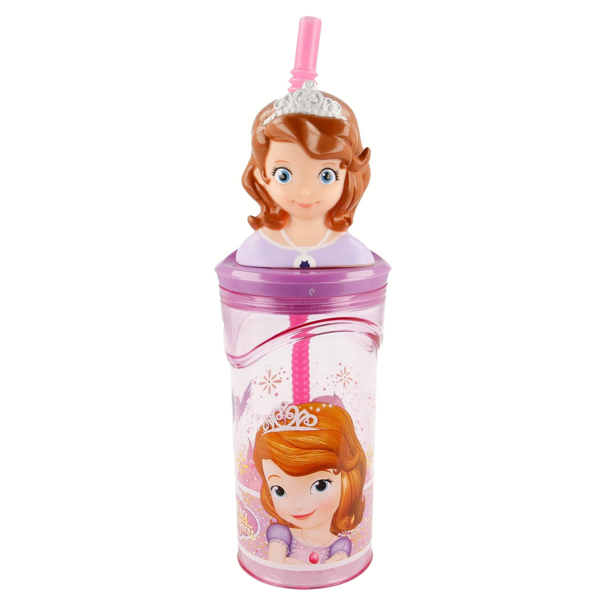 HOOM Licensed 3D Face BPA-Free Tumbler with Straw (350ml_Multicolour)