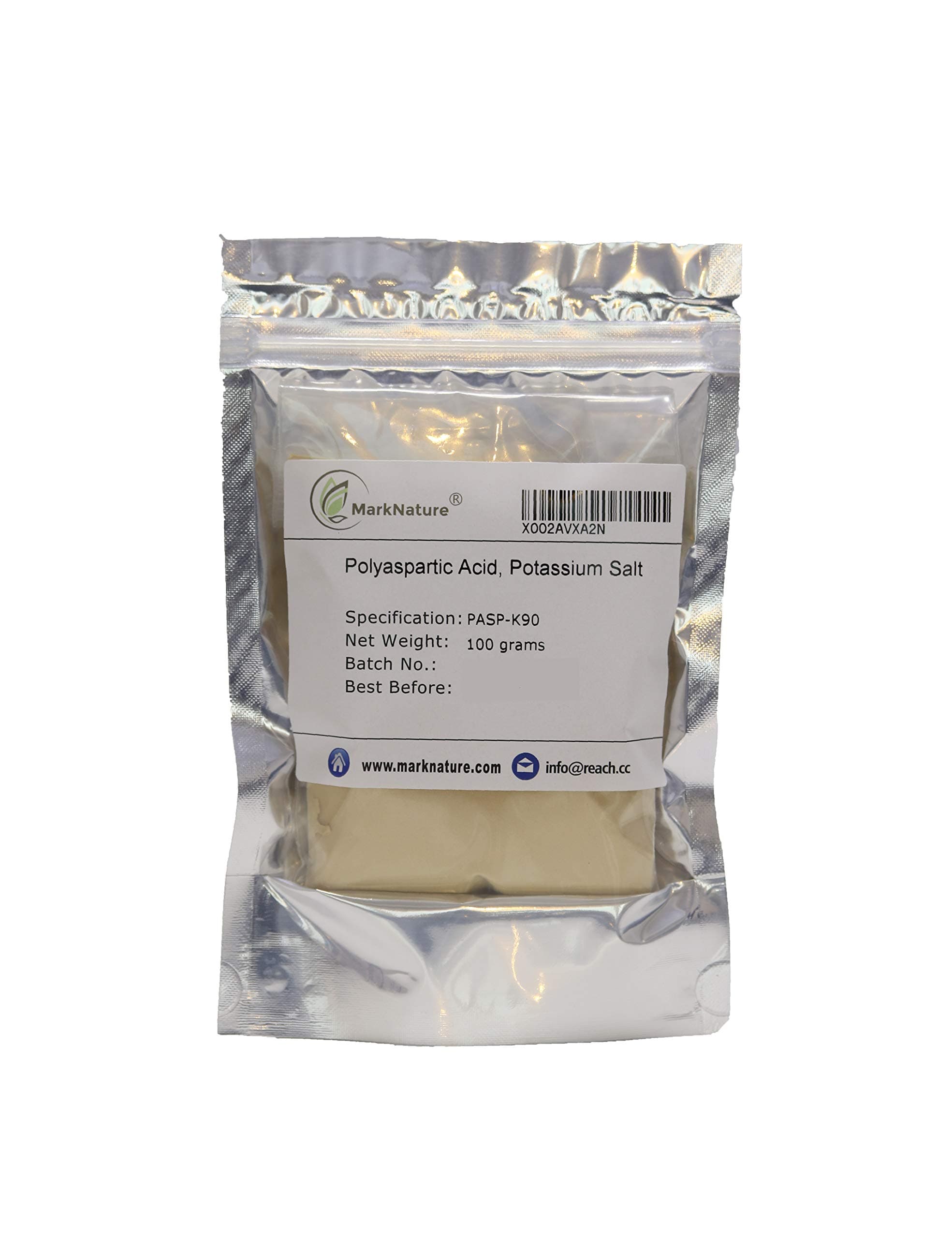 MarkNaturePolyAspartic Acid, Amino Acid Organic Nitrogen Water Soluble Fertilizer, 100g (3.5 oz)