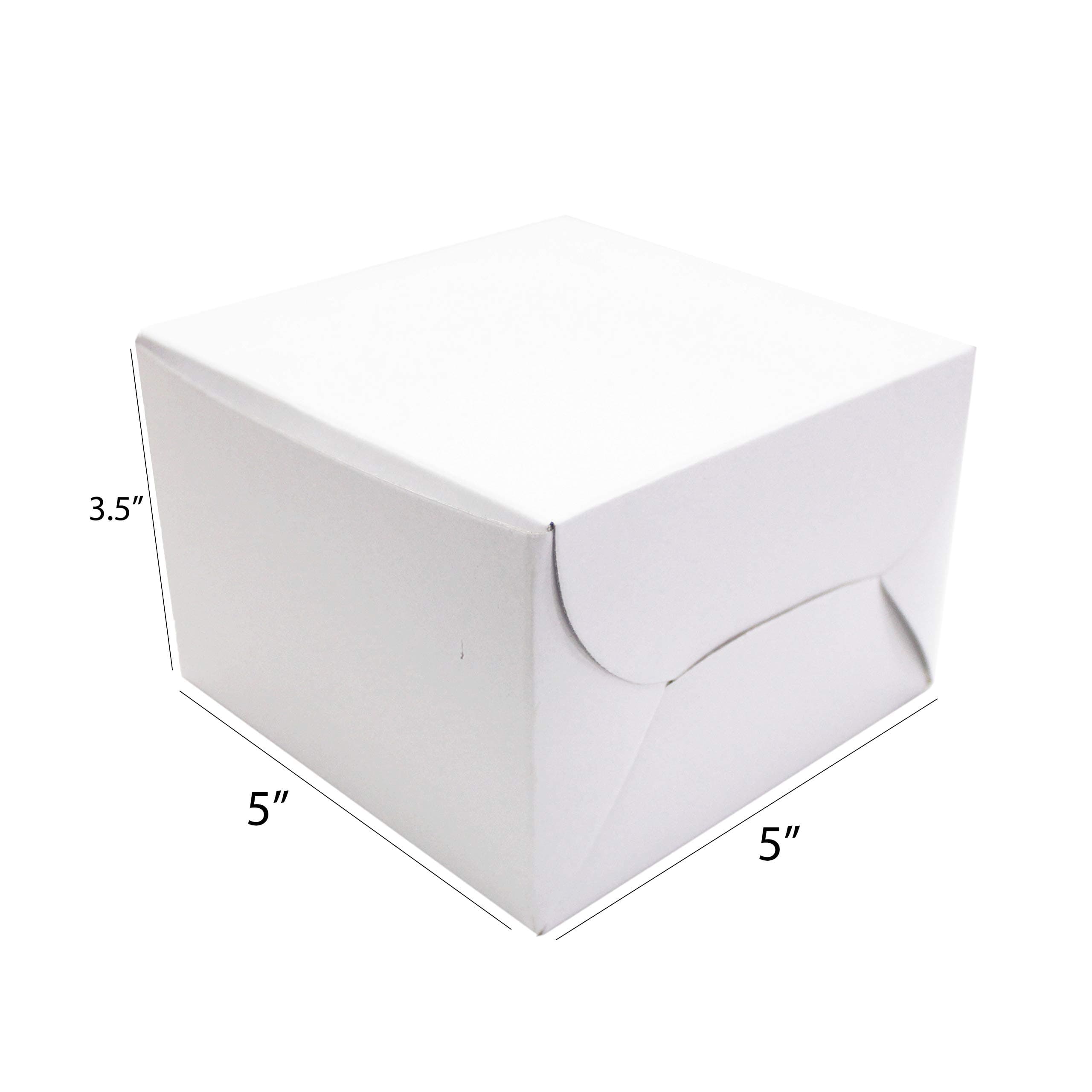 Ezellohub White Plain Party Burger Box 5 x 5 x 3.5 Inch Pack of 50 Small Boxes for Party/Birthday/Occasion/Family Gathering/Cineplex/Theaters