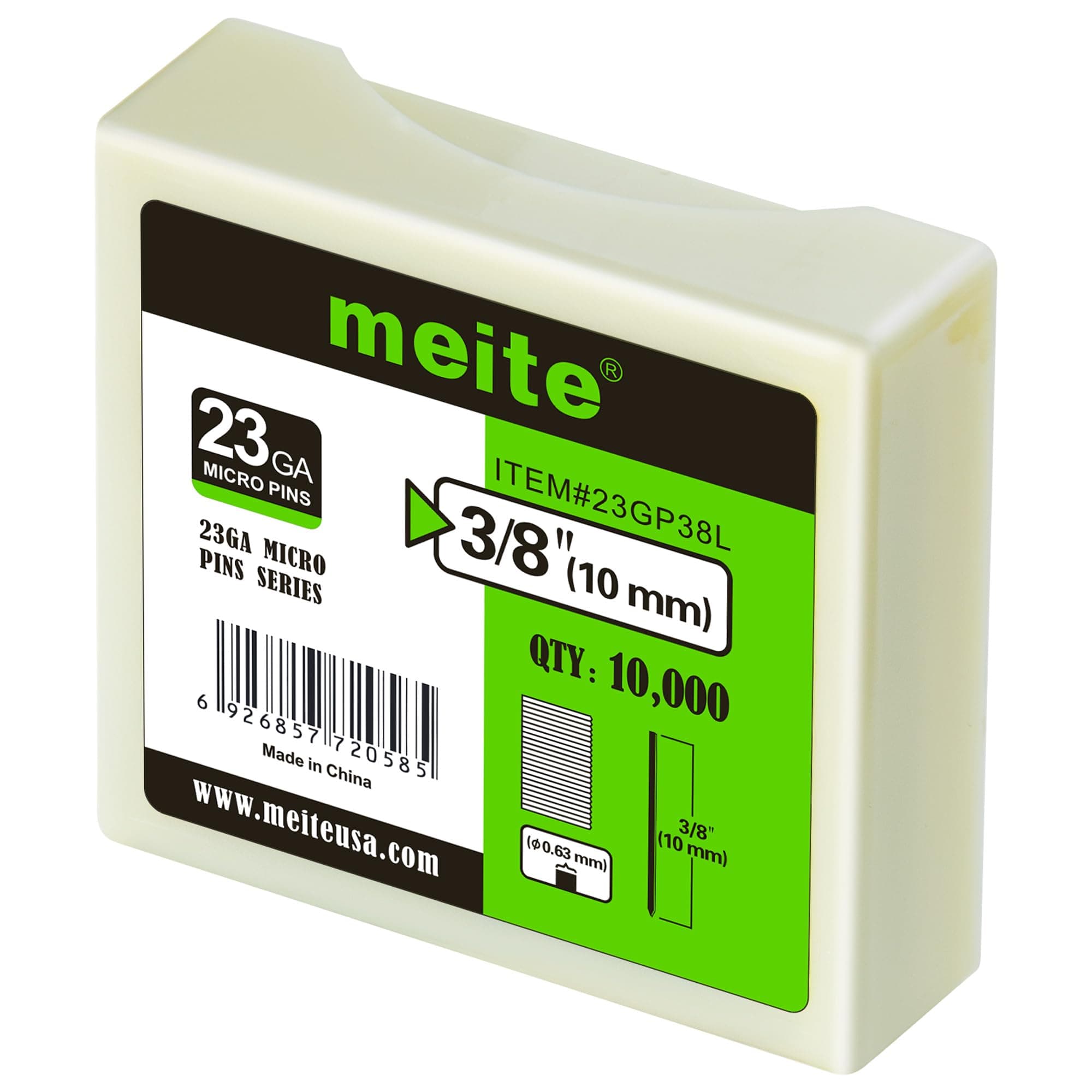 23GP38L 3/8-Inch Length 23-Gauge Headless Pins Nails 10,000 PCS / Pack (1-Pack)