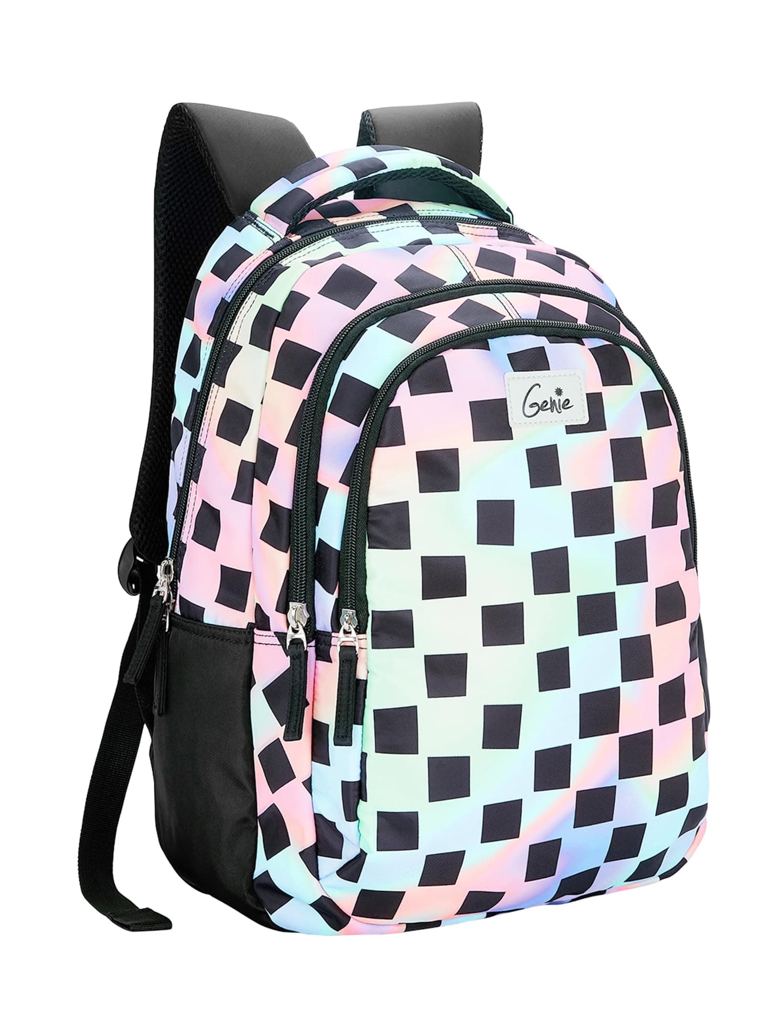 Genie Iridescence 27 litres Multicolor School Backpack (17 inch, Water Resistant)