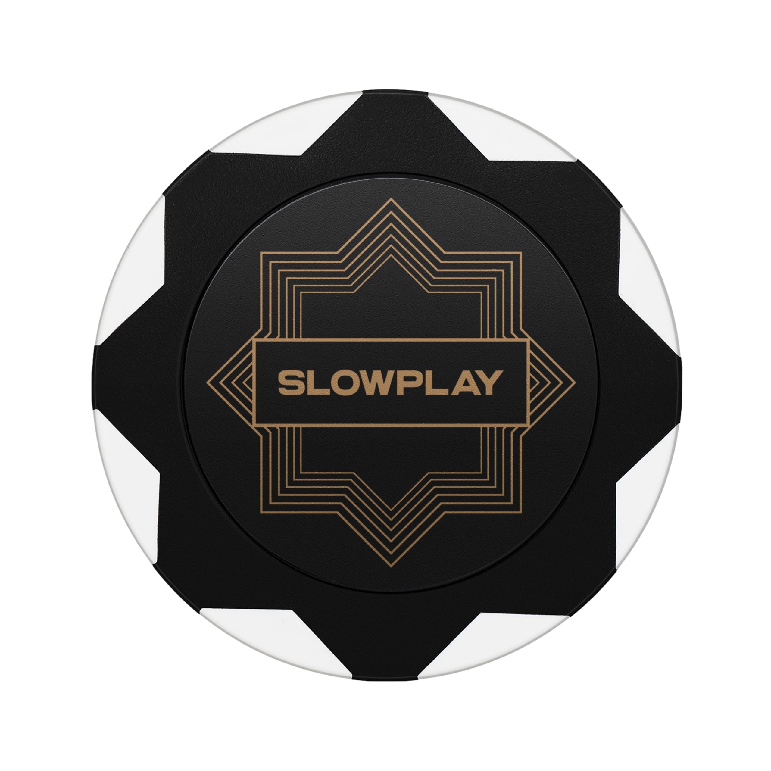 SLOWPLAY Nash Clay Poker Chips, 14 Grams Heavyweight Clay Composite, 40mm Large Chips in Bulk, Pack of 50 in White Without Denomination