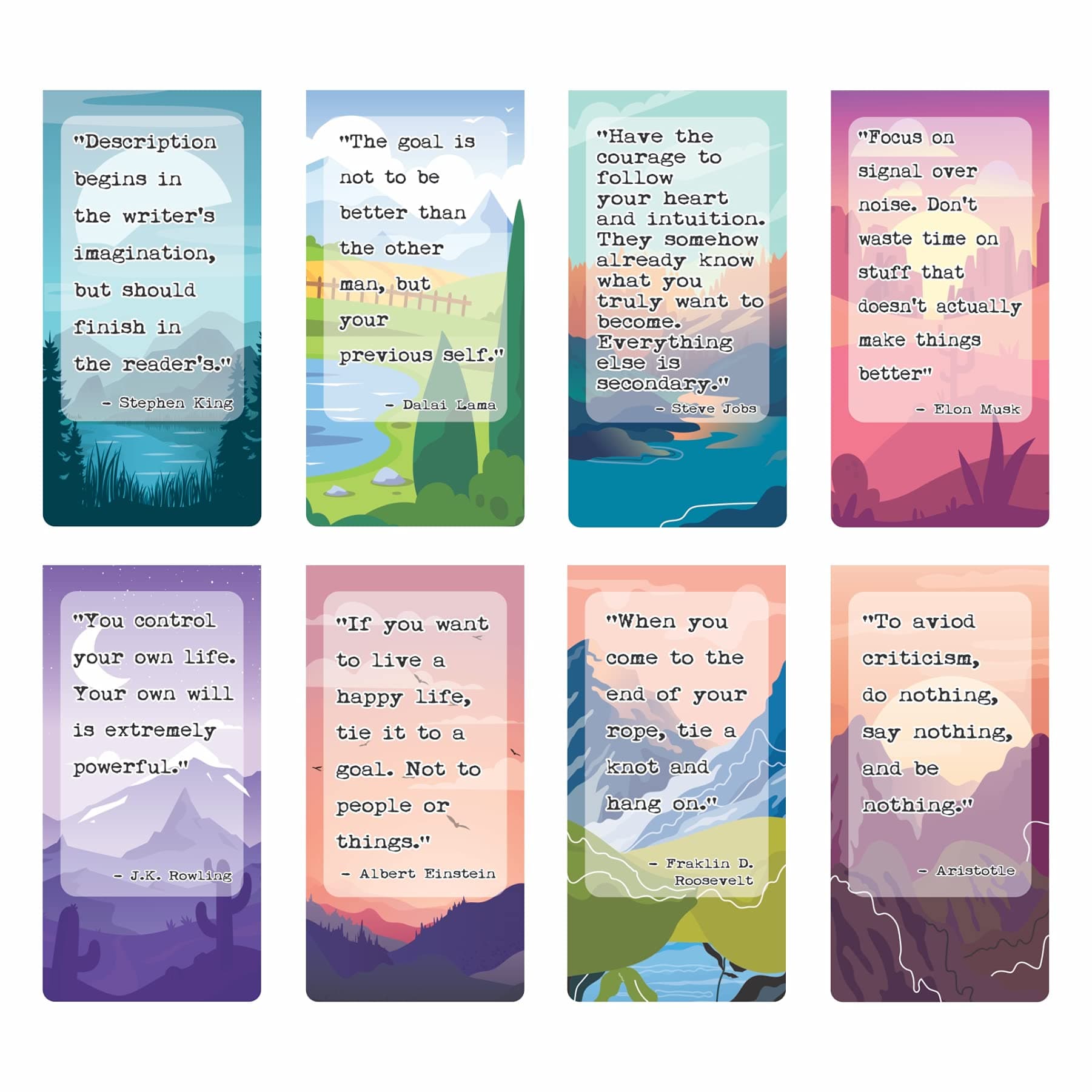 BOOKWORM Magnetic Quotes Bookmarks | Book Lovers Gift | Gift for Readers | Pack of 8