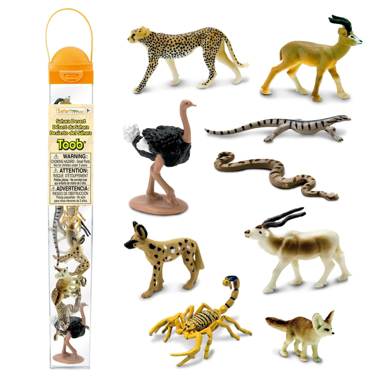 Safari Ltd. Sahara Desert Animals TOOB - 9 Mini Animal Figurines - Educational Toy Set for Boys, Girls and Kids Ages 3+