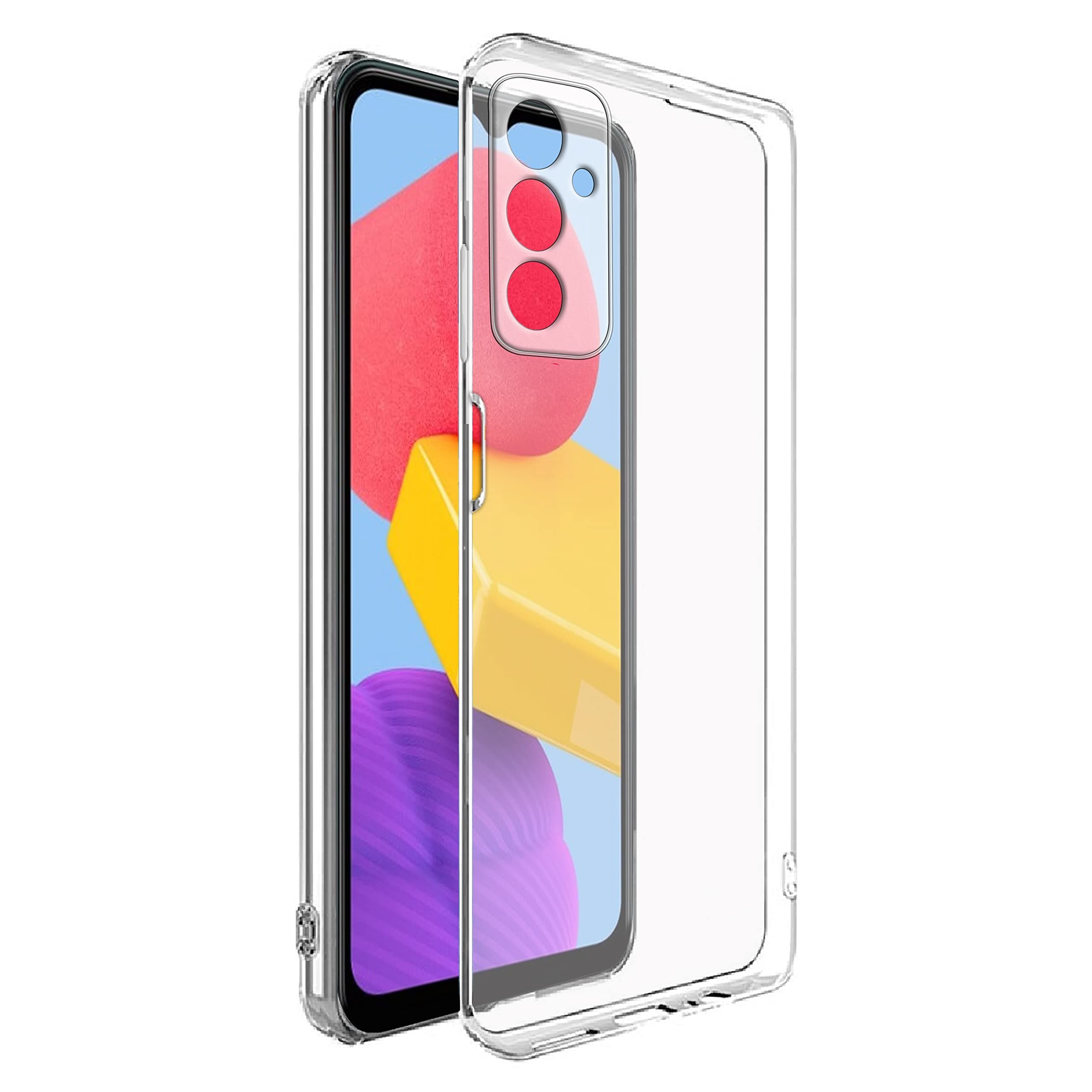 Casotec Crystal Clear Back Case for Samsung Galaxy M13 4G | Raised Bumps for Camera & Screen Protection | Clear Soft Silicone Back Case Cover for Samsung Galaxy M13 4G (TPU | Transparent)