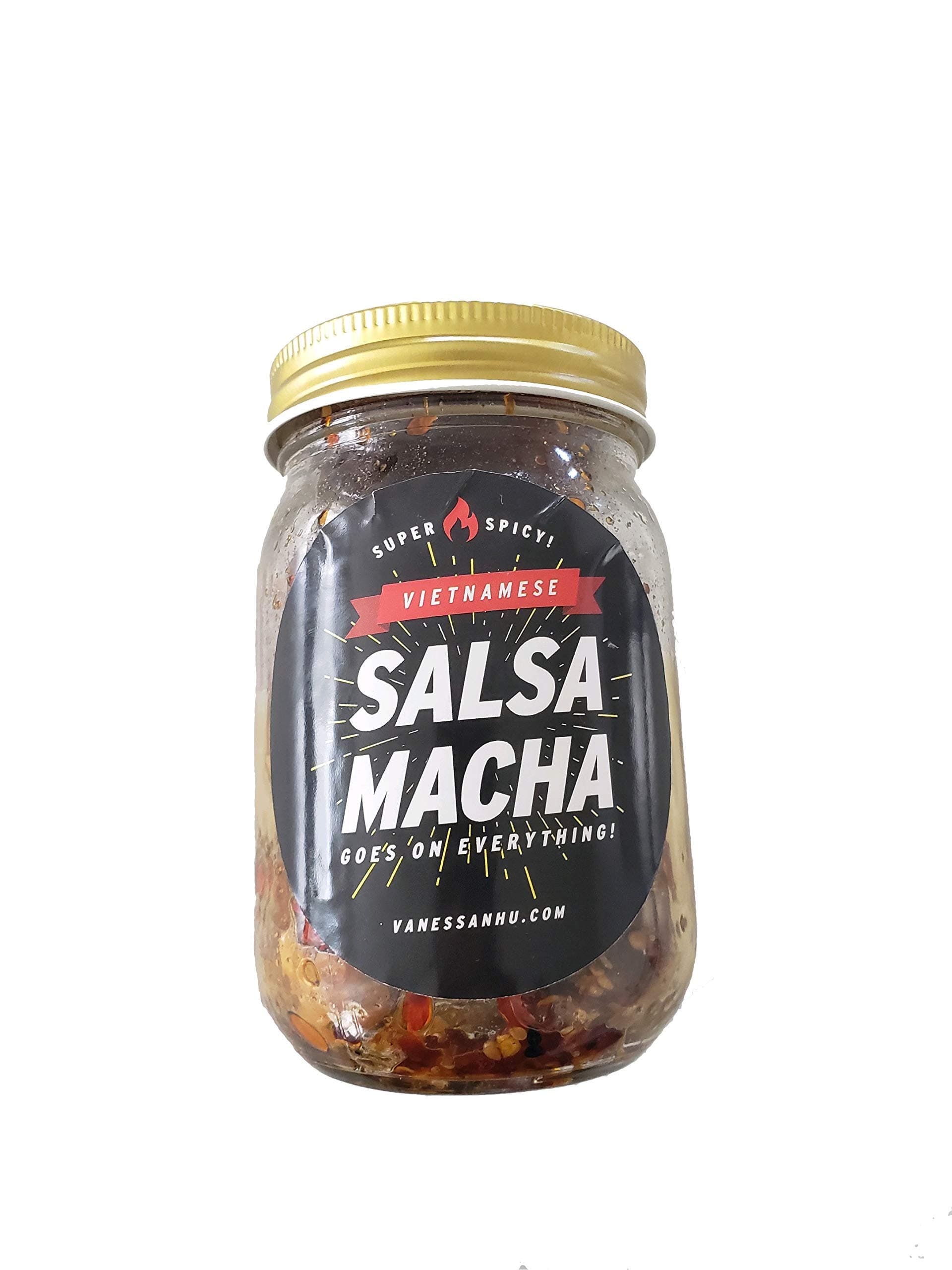 Salsa Macha by Chef Vanessa Nhu - spicy salsa with roasted nuts, lots of garlic and Vietnamese chilies