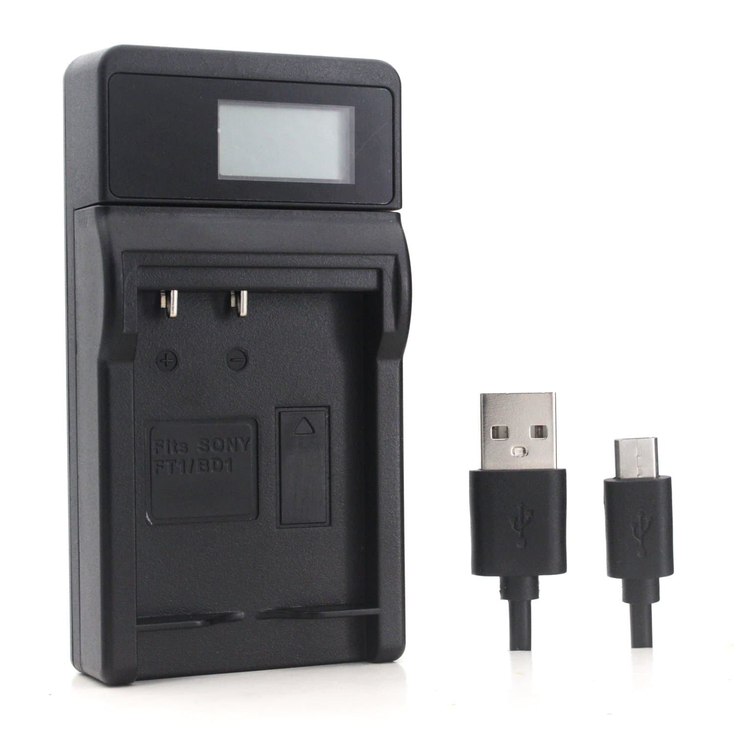 NP-BD1 LCD USB Charger for Sony Cyber-Shot DSC-P100, DSC-P120, DSC-P150, DSC-P200, DSC-T5, DSC-T50, DSC-T500, DSC-T70, DSC-T700, DSC-T75, DSC-T77, DSC-T9, DSC-T90, DSC-T900, DSC-TX1 Camera and More