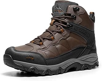 Men's Waterproof Hiking Boots Outdoor Trekking Lightweight Mountaineering Leather Shoes