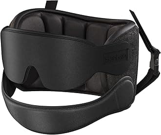 Airplane Pillow Combo with Chin Strap, Travel Pillows for Airplanes with Sleep Eye Mask, Plane Pillow for Long Flights, Car Road Trip, 360° Headrest, Stop Bobblehead, Black