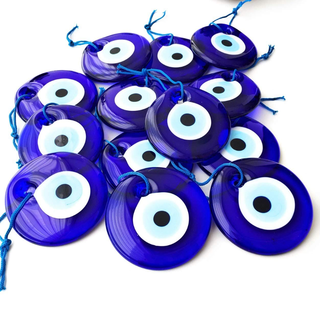 Bion, Evil Eye Beads, Talisman Charm (Blue Large - 2.75"- 1 Piece)