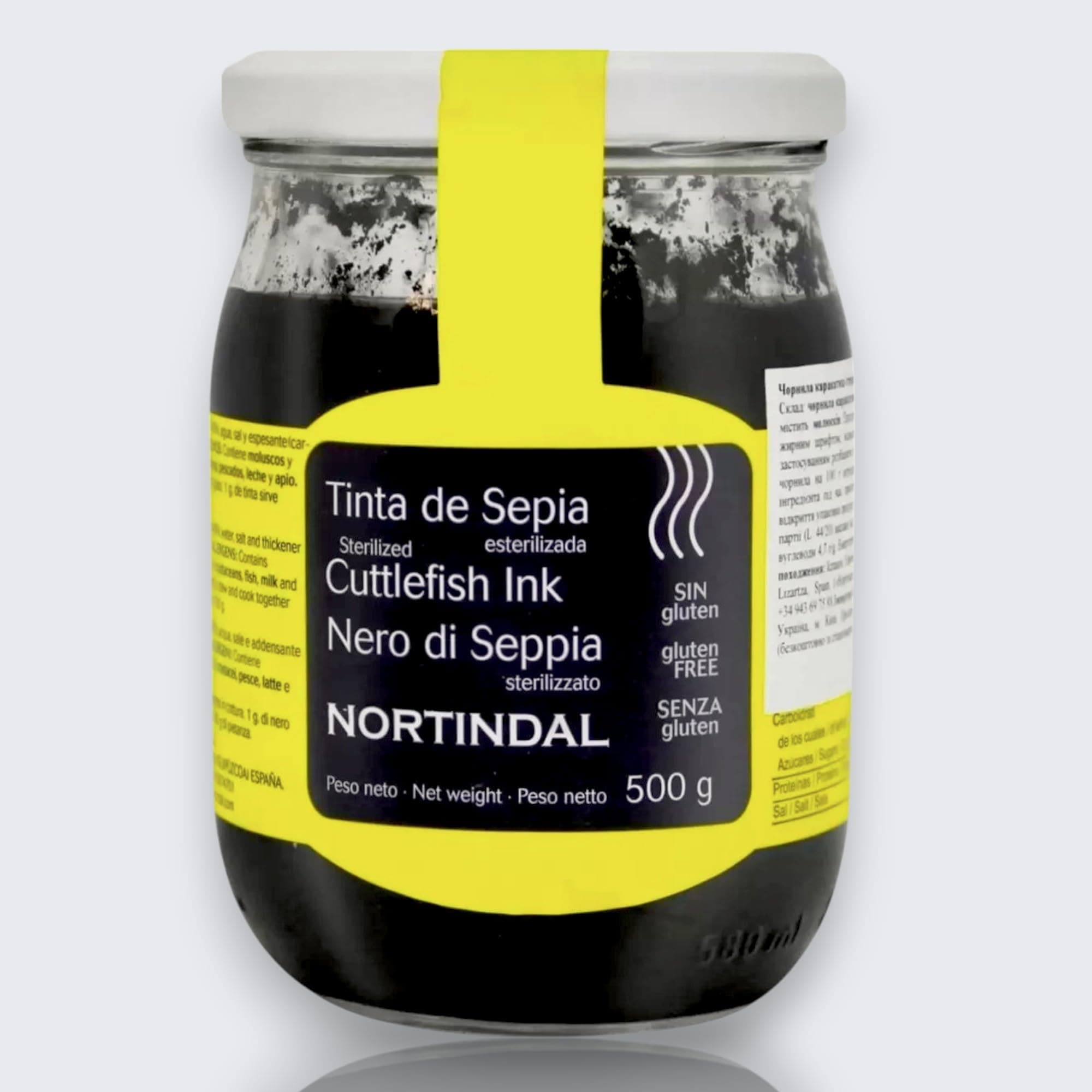 Tinta de Calamar - Squid Ink (Large Jar -17.6 fluid oz/500 g by Nortindal