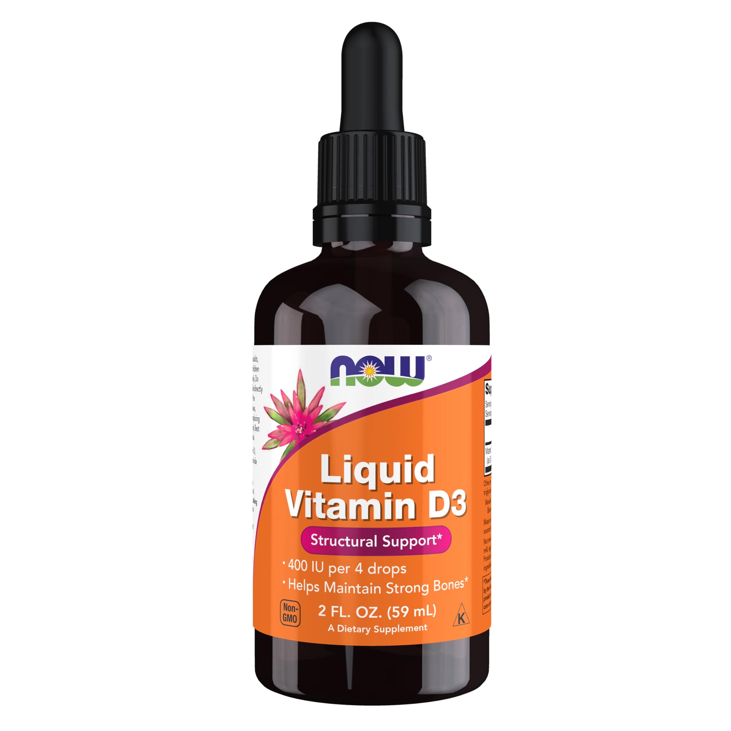 Now Foods Liquid Vitamin D-3 400 Iu/ 4 Drops 2 Oz.