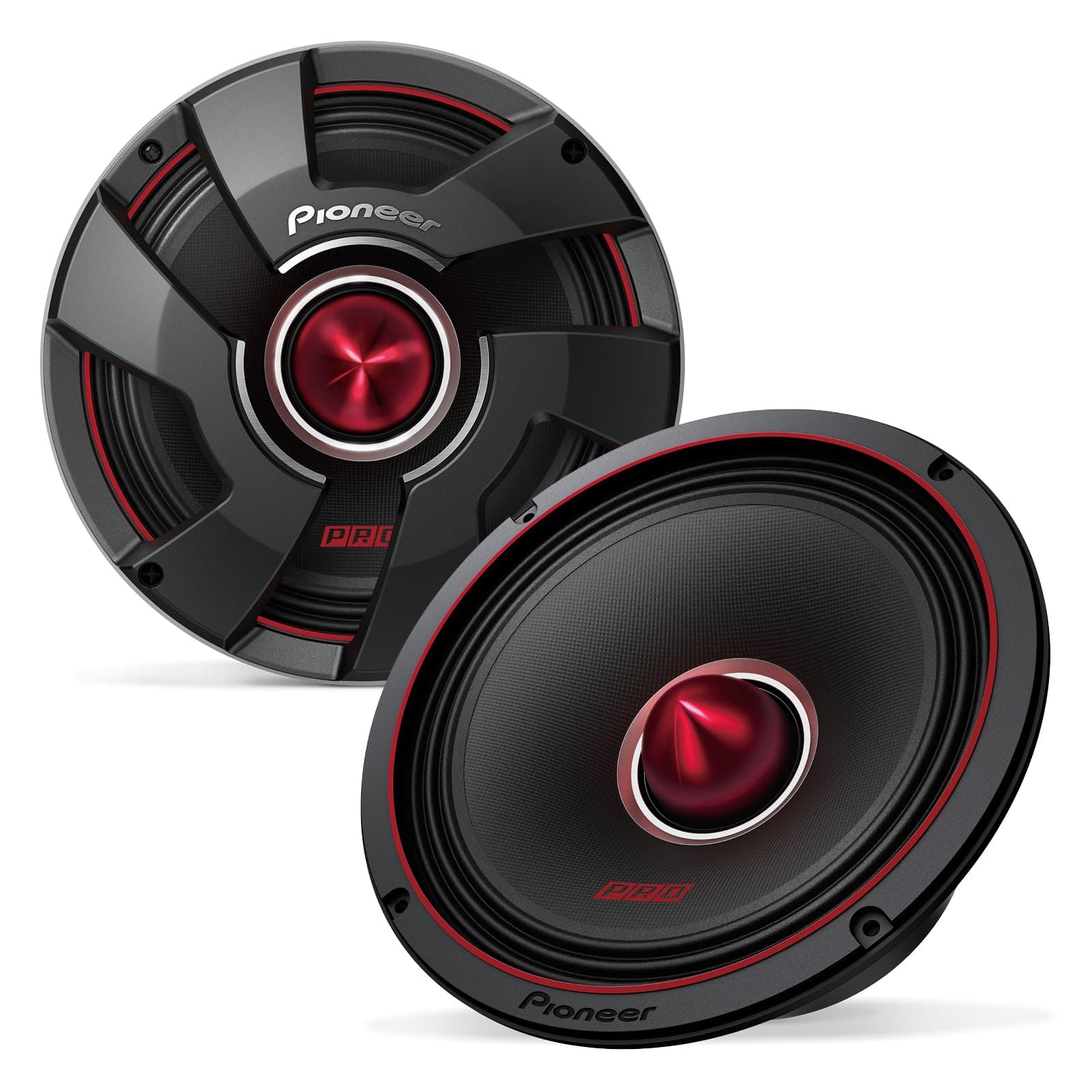 Pioneer TS-M801PRO P.R.O. Series 8" 700 W Max Power, Blended Pulp Cone, High Efficiency Mid-Bass Driver - PRO Series Component Speaker (Pair)